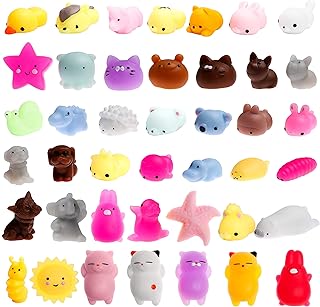 WATINC 30 Pcs Mochi Squeeze Toy, Squeeze Cat Toy for Mochi Party Favors, Birthday Gifts for Boys & Girls, Mini Cute Animal Squeeze Toys, Kawaii Stress Relief Toys, Goodie Bags Egg Fillers