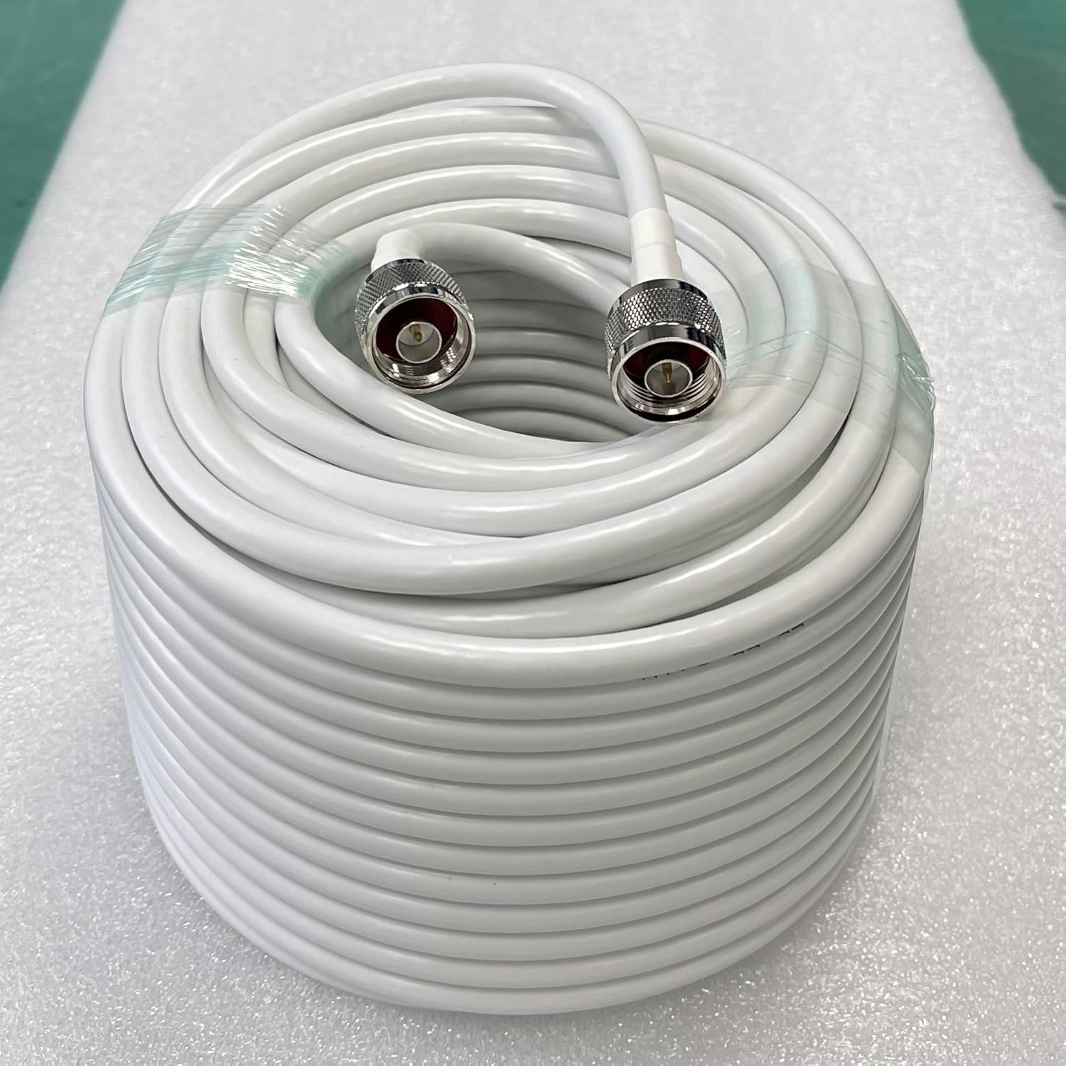 100FT 5D-FB Coaxial Cable 50 Ohm Ultra Low Loss Coax Cable with N-Male to N-Male Connectors for Cell Signal Booster, Outdoor and Indoor Antennas, Taps, and Splitters
