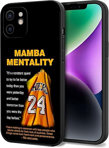 GLBUGUFY Basketball Legend Player - Funda para iPhone 12, compatible con iPhone 12 de 6.1 pulgadas, funda protectora de silicona suave,