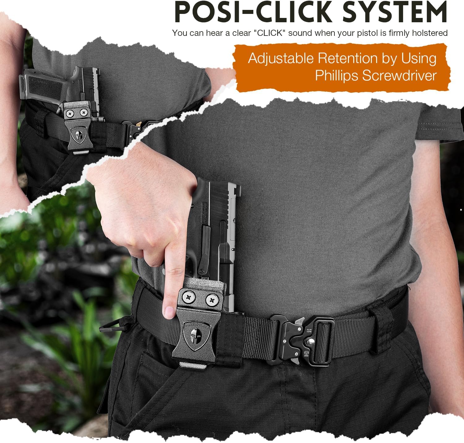 WARRIORLAND IWB Kydex Holster, Designed Exclusively and Solely for Canik Mete MC9 / MC9L Only Pistol, w/Claw & Optics Cut, Inside Waistband Concealed Carry, Adj. Retention & Cant, Right- / Left-Hand