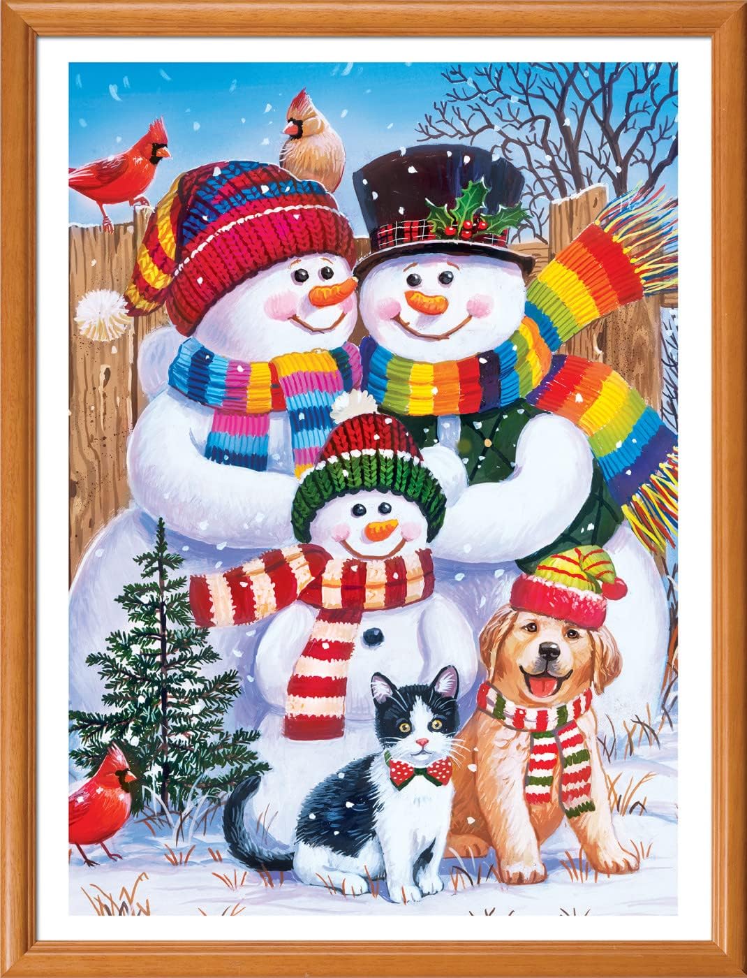 Masterpieces 500 Piece Glitter Christmas Jigsaw Puzzle - Family Portrait - 18"x24"