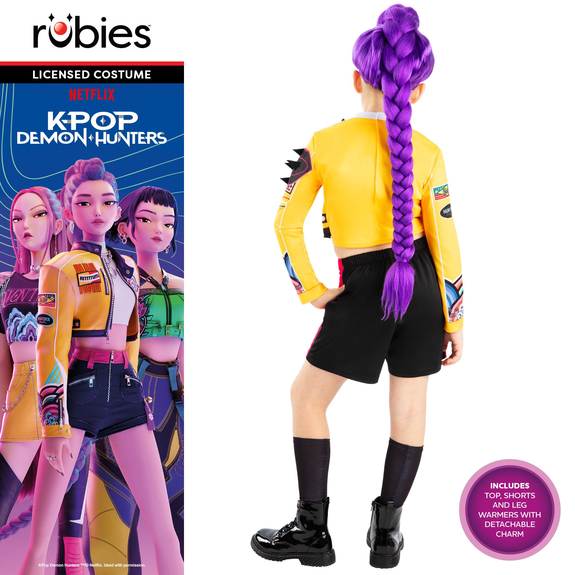Rubies Official Netflix K-Pop Demon Hunters Rumi Child Costume, Kids Fancy Dress, Size Age 6+ Years, Multicoloured, 6 Years - Image 2