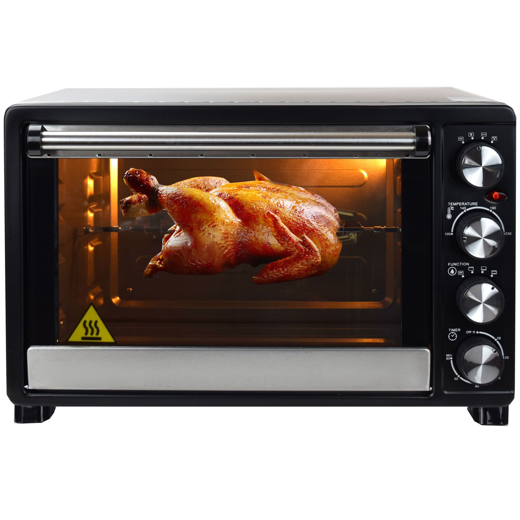 Syntrox Germany 45 Liter Mini Stand Backofen mit Umluft und Drehspieß Miniofen Minibackofen Pizzaofen