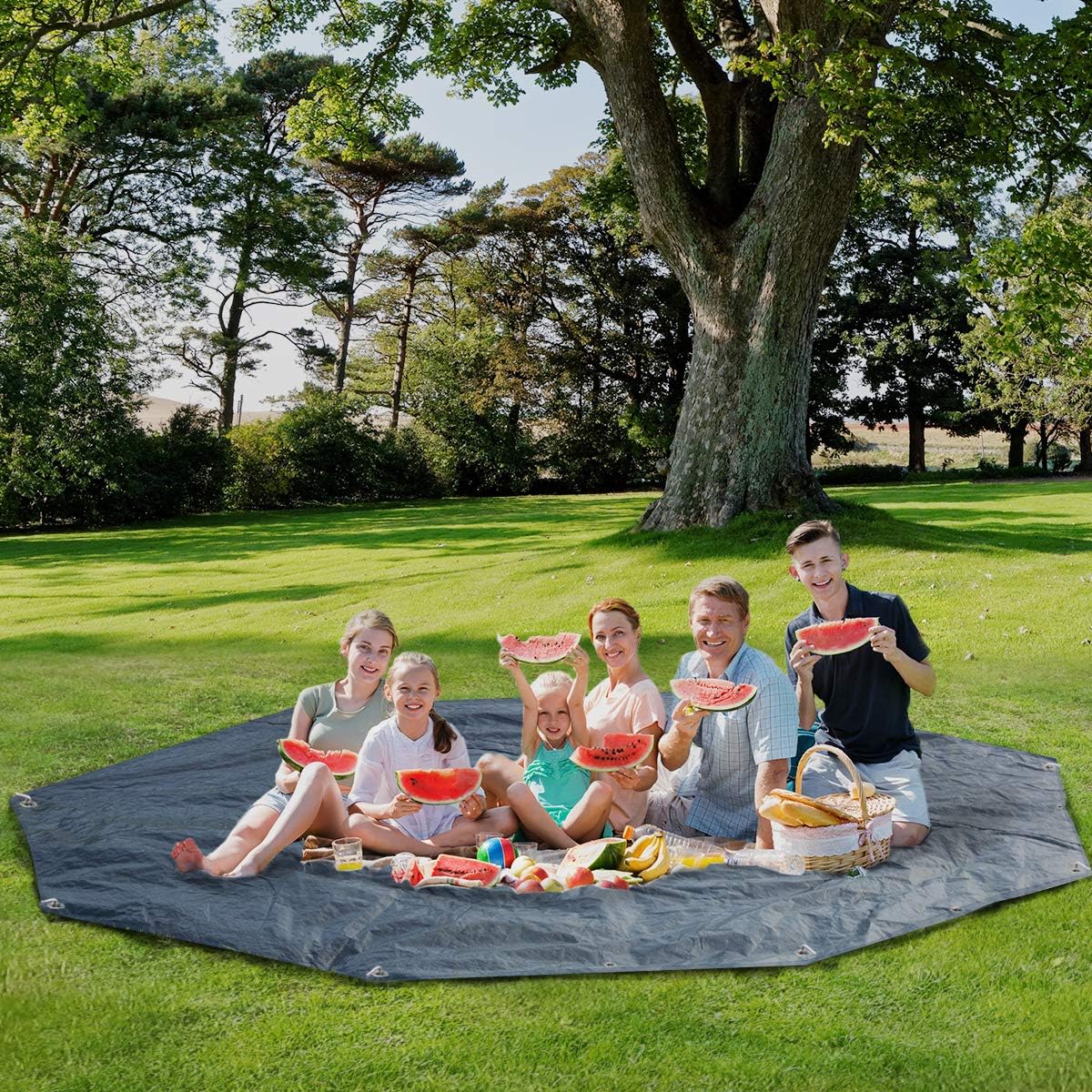 Alvantor Heavy Duty Tarp Waterproof 6'-10'-12'-15' Tarpaulin Ground Trailer with Rust Grommet Weather Resistant Cover Outdoor Camping 10 Mil Thick PE Floor Lightweight Mat