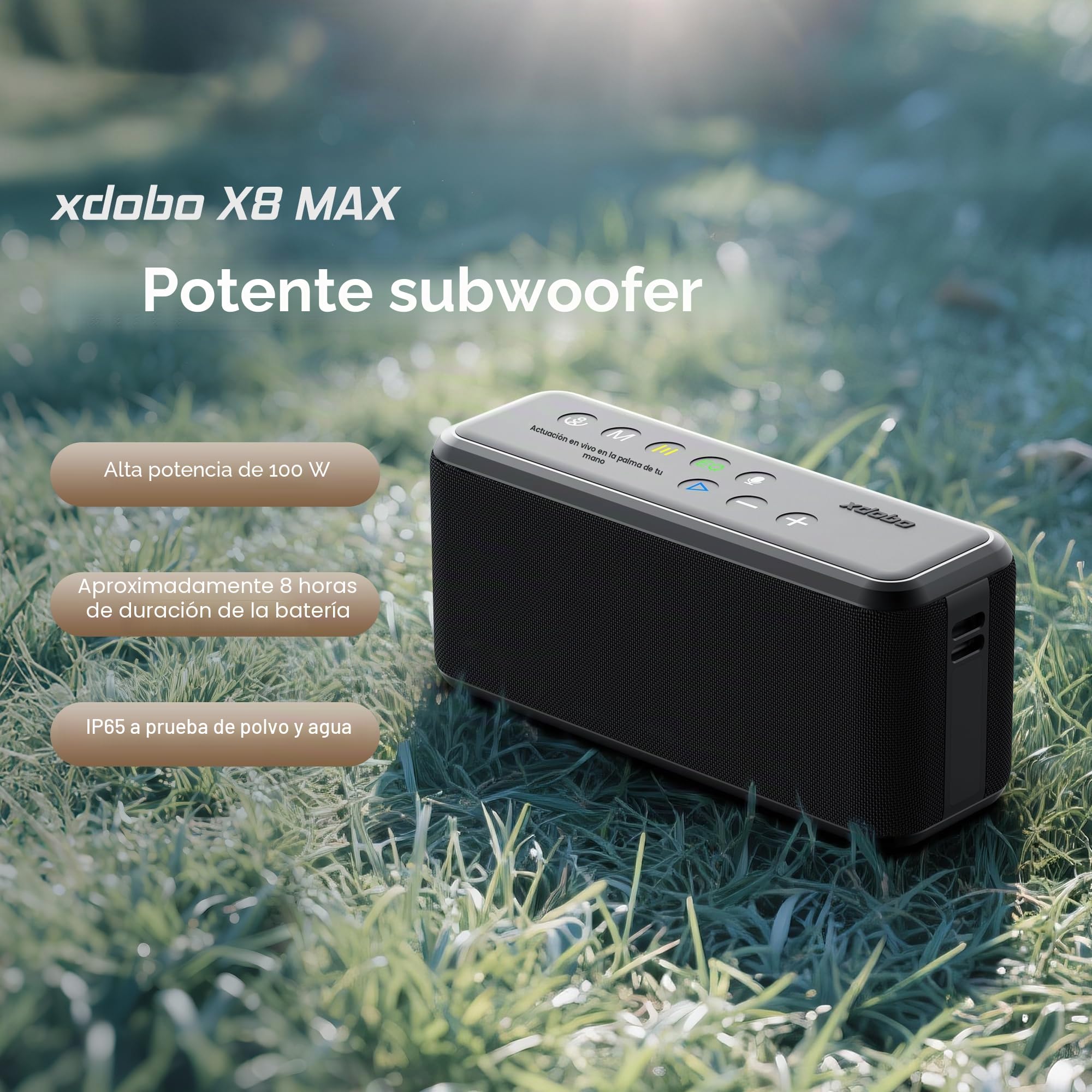 xdobo Altavoz Bluetooth X8 Max, 100 W de potencia de salida, 12 horas de reproducción, Bluetooth 5.0