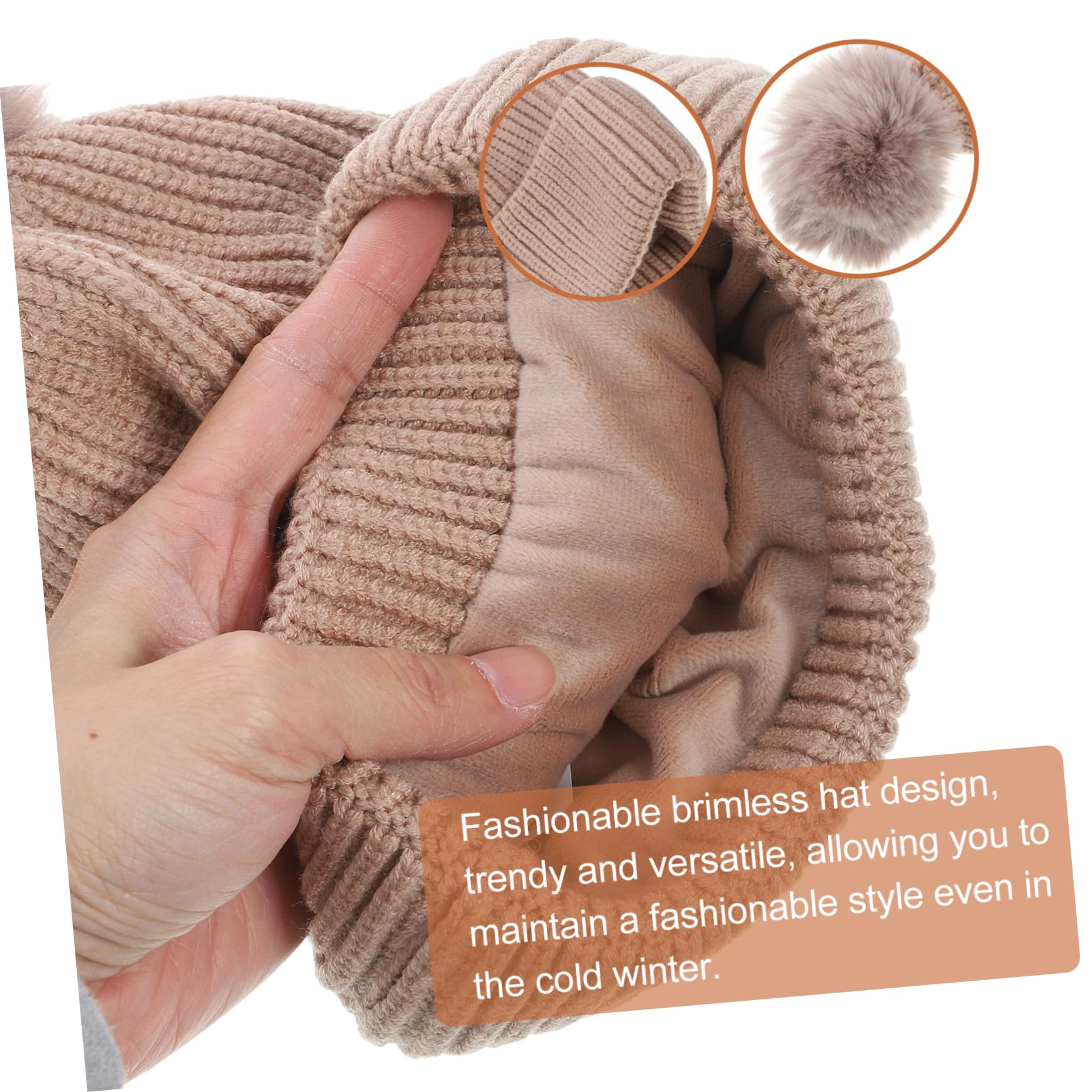 PACKOVE 1 Set Cappello E Sciarpa Set Filato Addensato Cappello Da Sci Da Donna