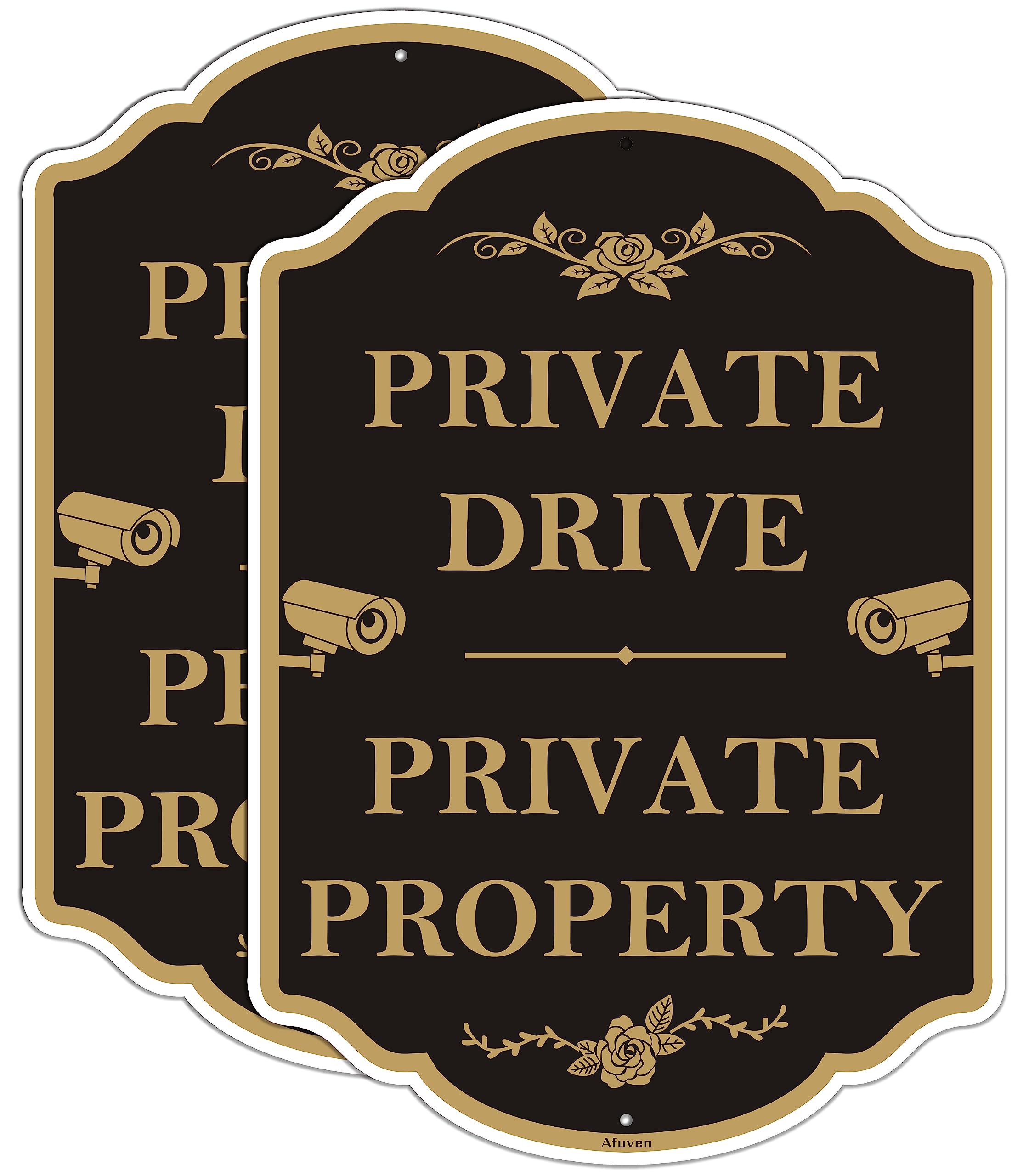 Schild „Private Property“ 25,4x35,6 Cm – Aluminium, Wetterfest, Mit Bohrungen, Für Zaun, Auffahrt, Videoüberwachung