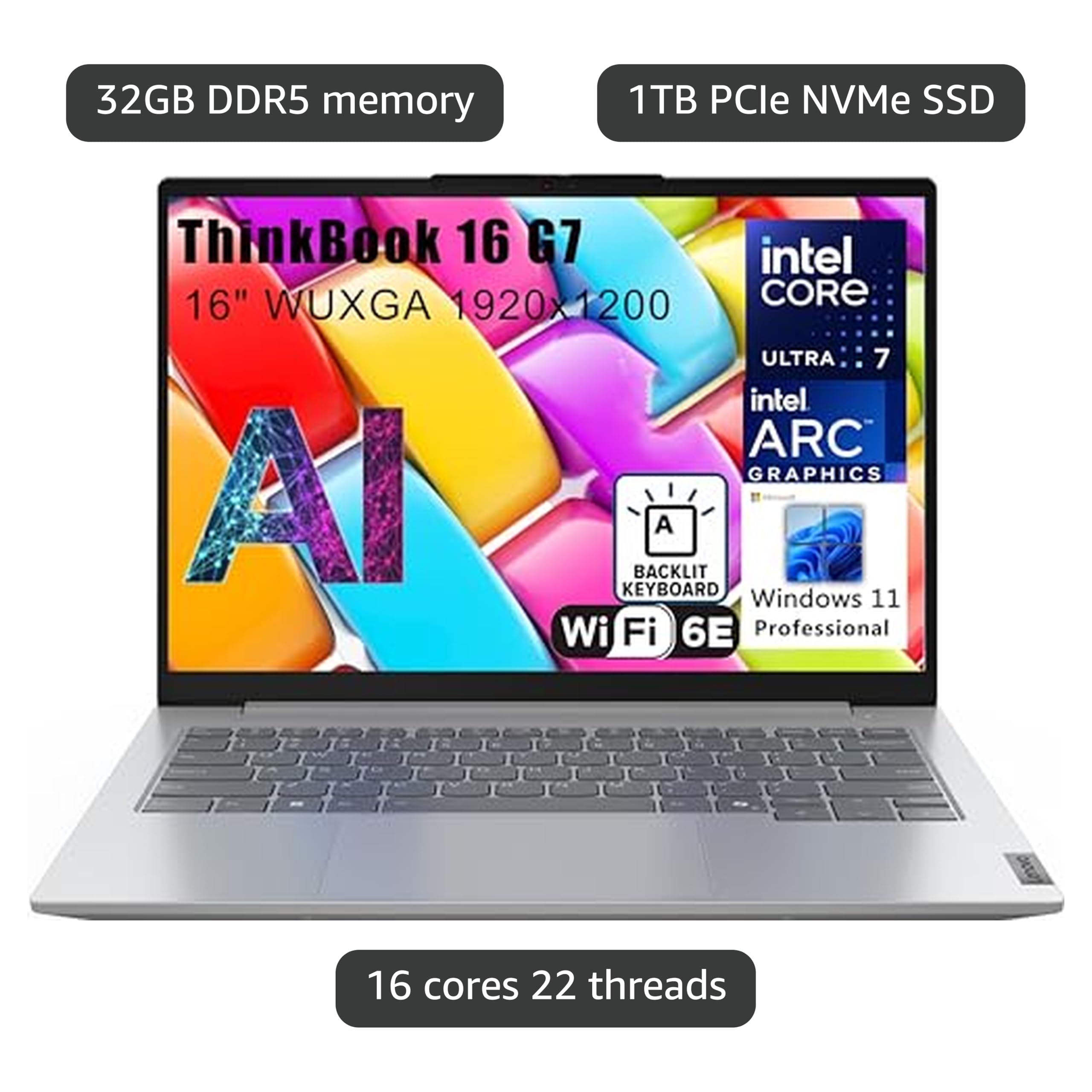 Amazon.com: Lenovo ThinkBook 16 G7 16