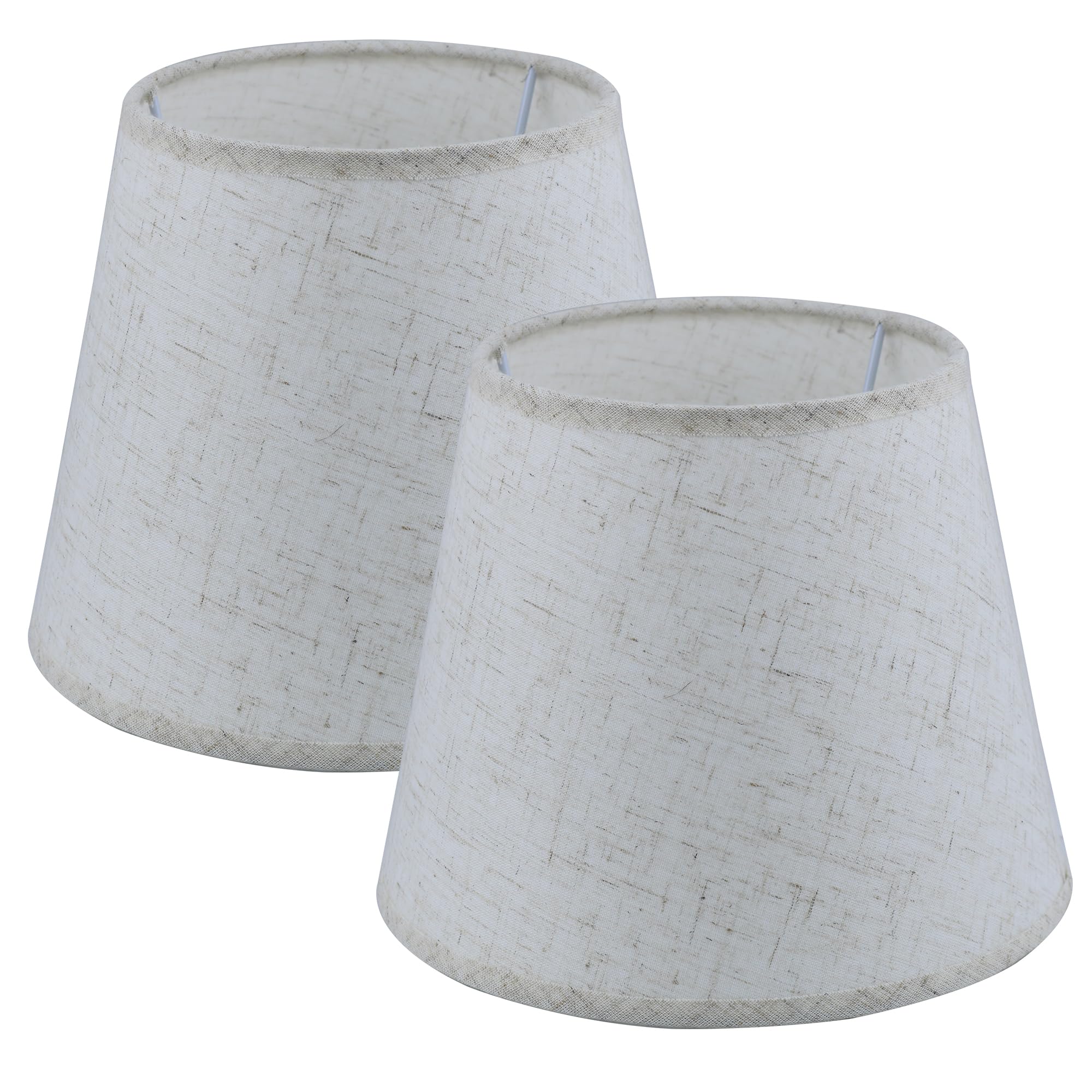 Sinta Linen 2 Pack Lamp Shade Floral Fabric Small Light Shade For E14/E27 Chandelier Upright Wall Lamp Small Table Lampshade Candle Light Lampshade,