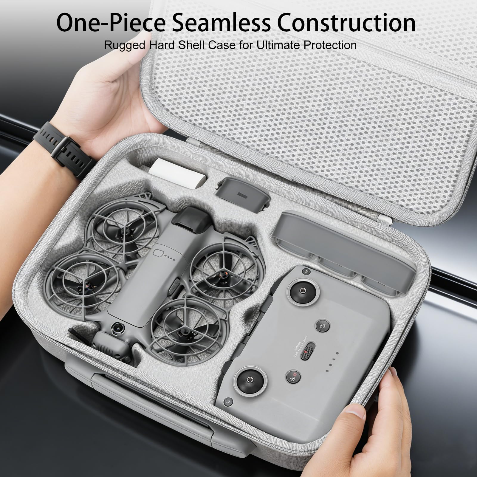 Étui Case pour DJI Neo 2 Sac, Sacoche pour DJI Neo 2 Fly More Combo Accessoires Housse, pour Manette RC-N3/Batterie Neo2 Transport Boîte de Voyage Valise Compacte, pour Rangement Drone