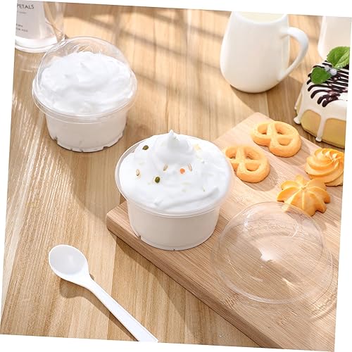 Miniatura 4 de TENDYCOCO Contenedor de plástico transparente para cupcakes, 50 unidades, 8.5 fl oz, mini cajas individuales desechables para cupcakes con tapas