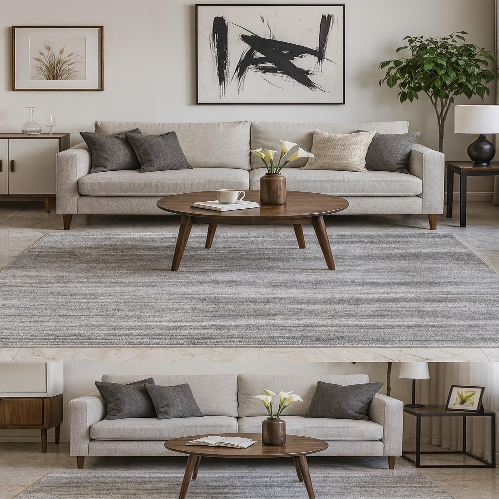 Dywany Salon 150x200 cm Miękki Antypoślizgowy Dywan Łatwy Do Czyszczenia Do Domu Biura Wnętrz Abstrakcyjny Szary