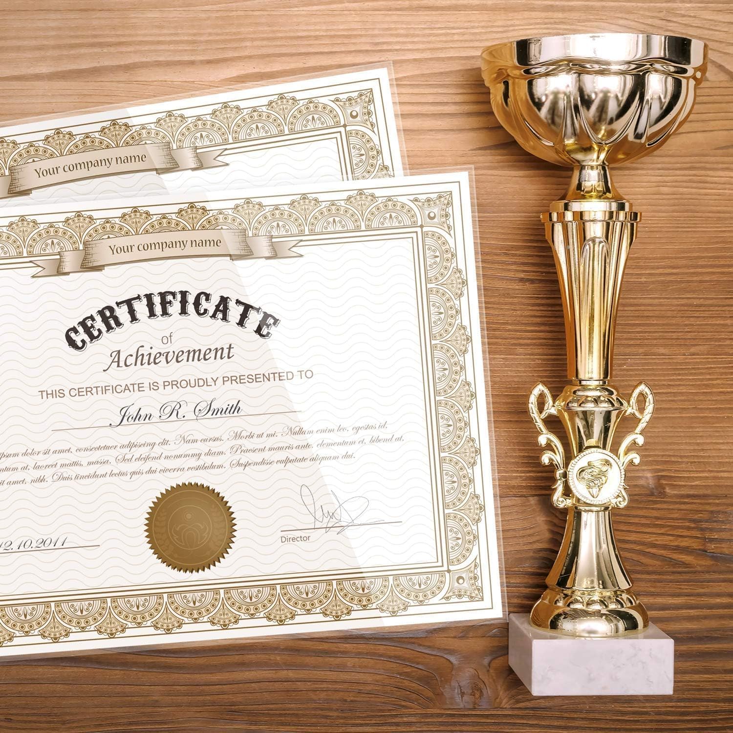 10 Mil Menu Laminating Pouches, 12" x 18" Menu Size, Thermal/Heat Seraling, Crystal Clear, Rounded Corners, Menu Protectors, Large Pouches - Thickness: 10 Mil - 12" x 18" - 50 Pouches