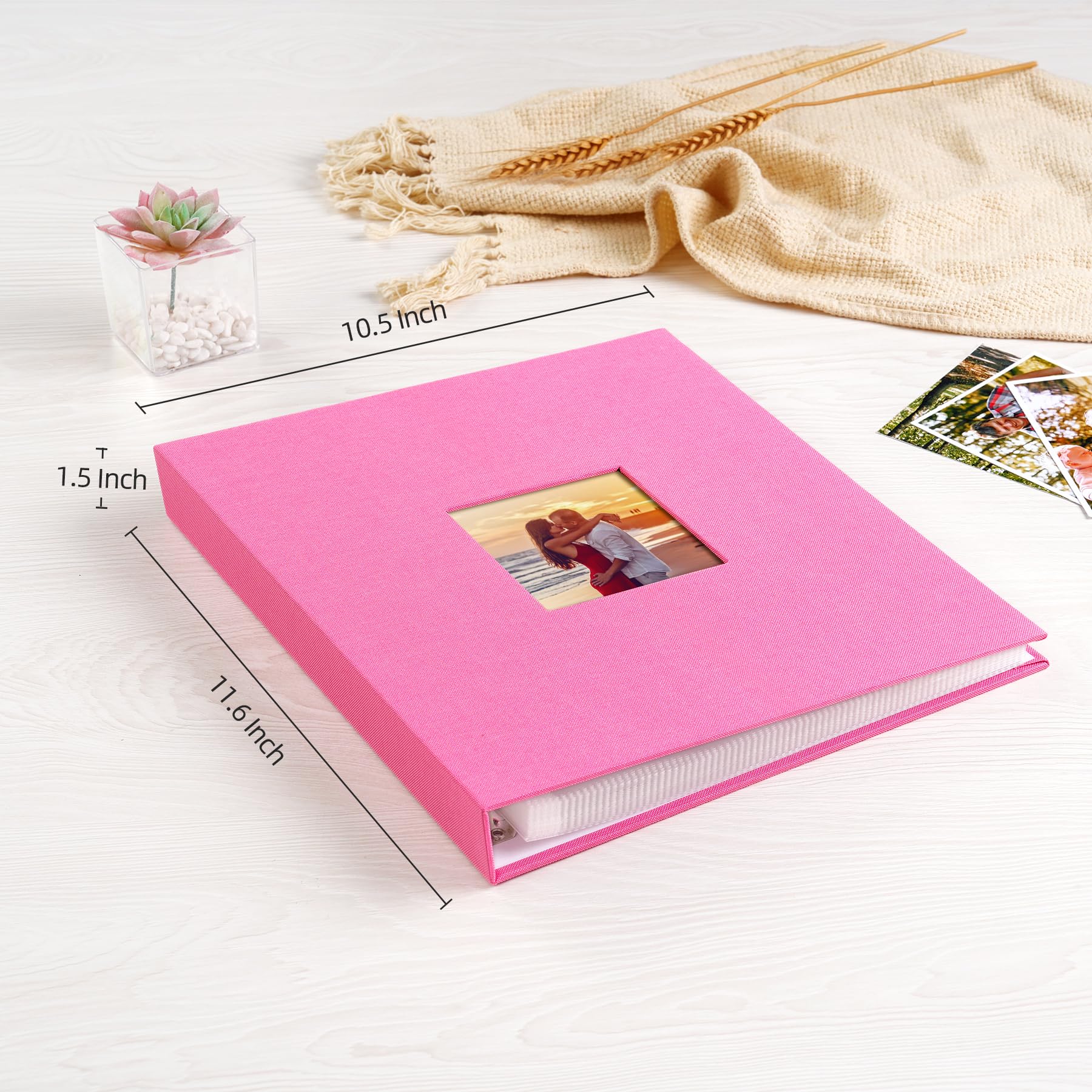 Pink Scrapbook Album - 80 Pages, 3 Ring Binder -2