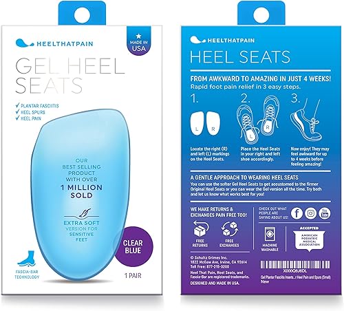 Miniatura 6 de Heel That Pain Plantillas de gel para fascitis plantar, asientos de talón, inserciones ortopédicas de pie, copas de talón para dolor de talón y