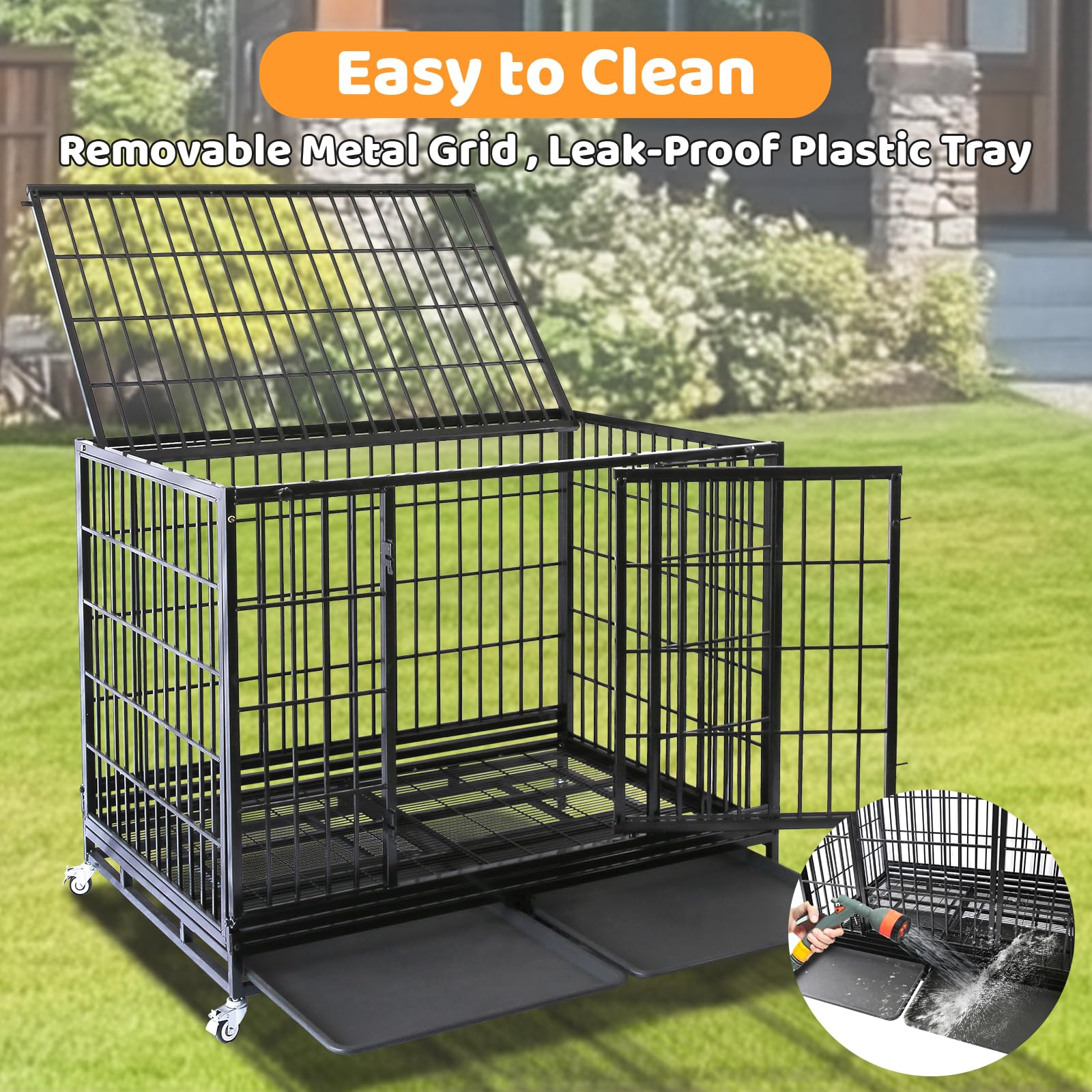 Dog Kennel Indoor Buy Snioy Heavy Duty Dog Crate Indestructible