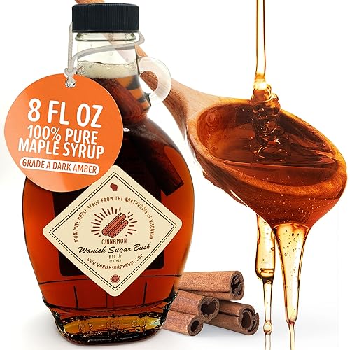 Wanish Sugar Bush Jarabe de arce 100 puro De los bosques del norte de Wisconsin 8 oz - Canela Wanish Sugar Bush Jarabe de arce 100 puro De los bosques del norte de Wisconsin 8 oz - Canela