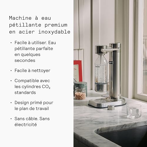 Aarke Carbonator 3 Premium Sparkling Water Maker Steel Finish - 4