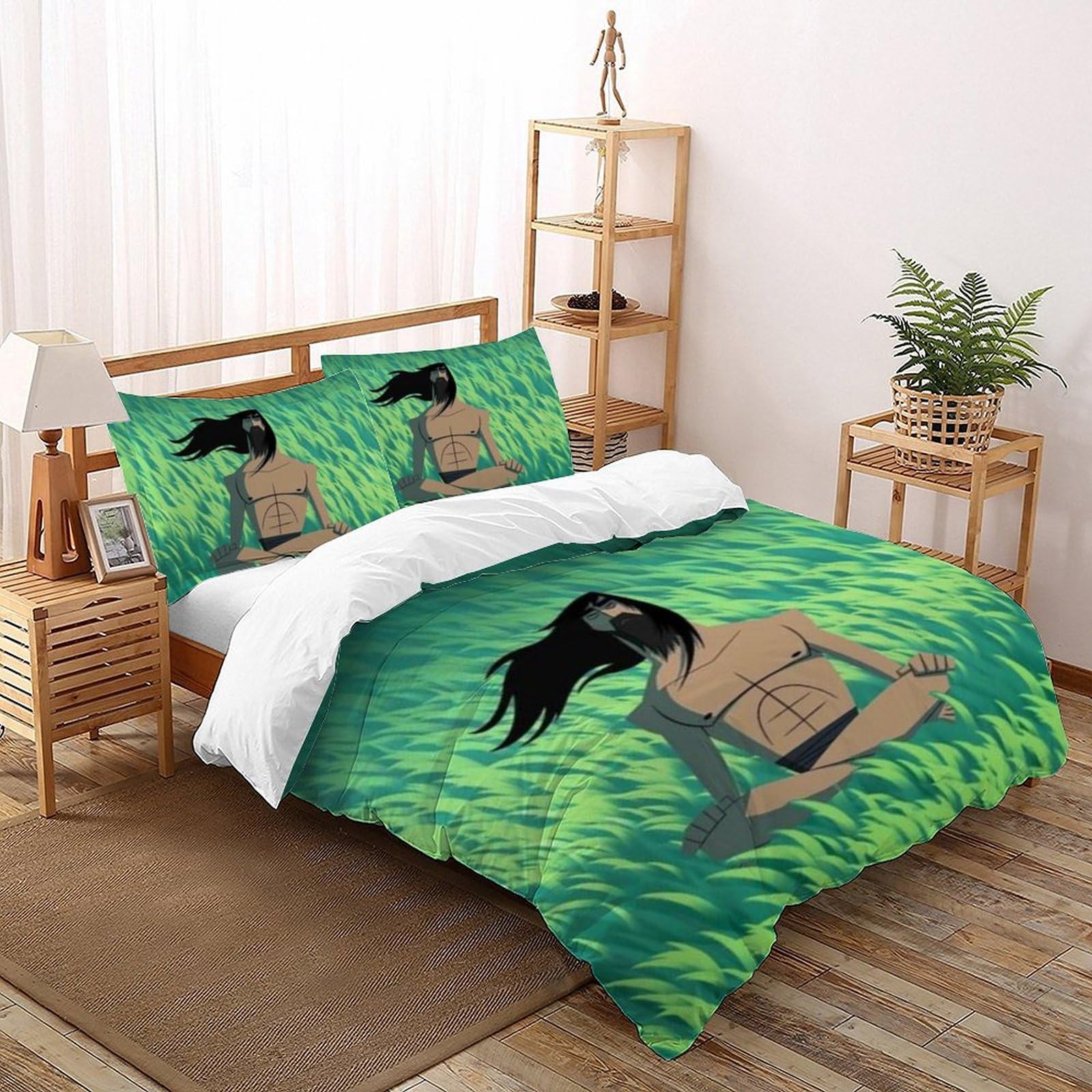 Housse de couette double microfibres 200x200 prairie imprimé 3D