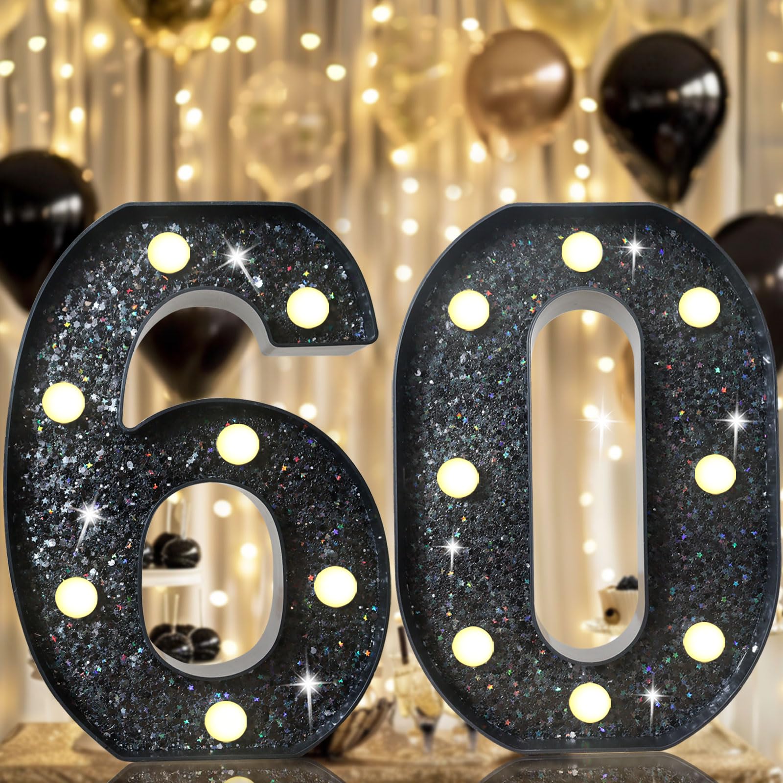 8.8" Decorative LED Light Up Numbers, Marquee Numbers Lights for 7th Birthday Decorations, Lighted Number Sign for Birthday Party Night Lights Wedding Anniversary Home Wall Decor, White Number 7 — view 44