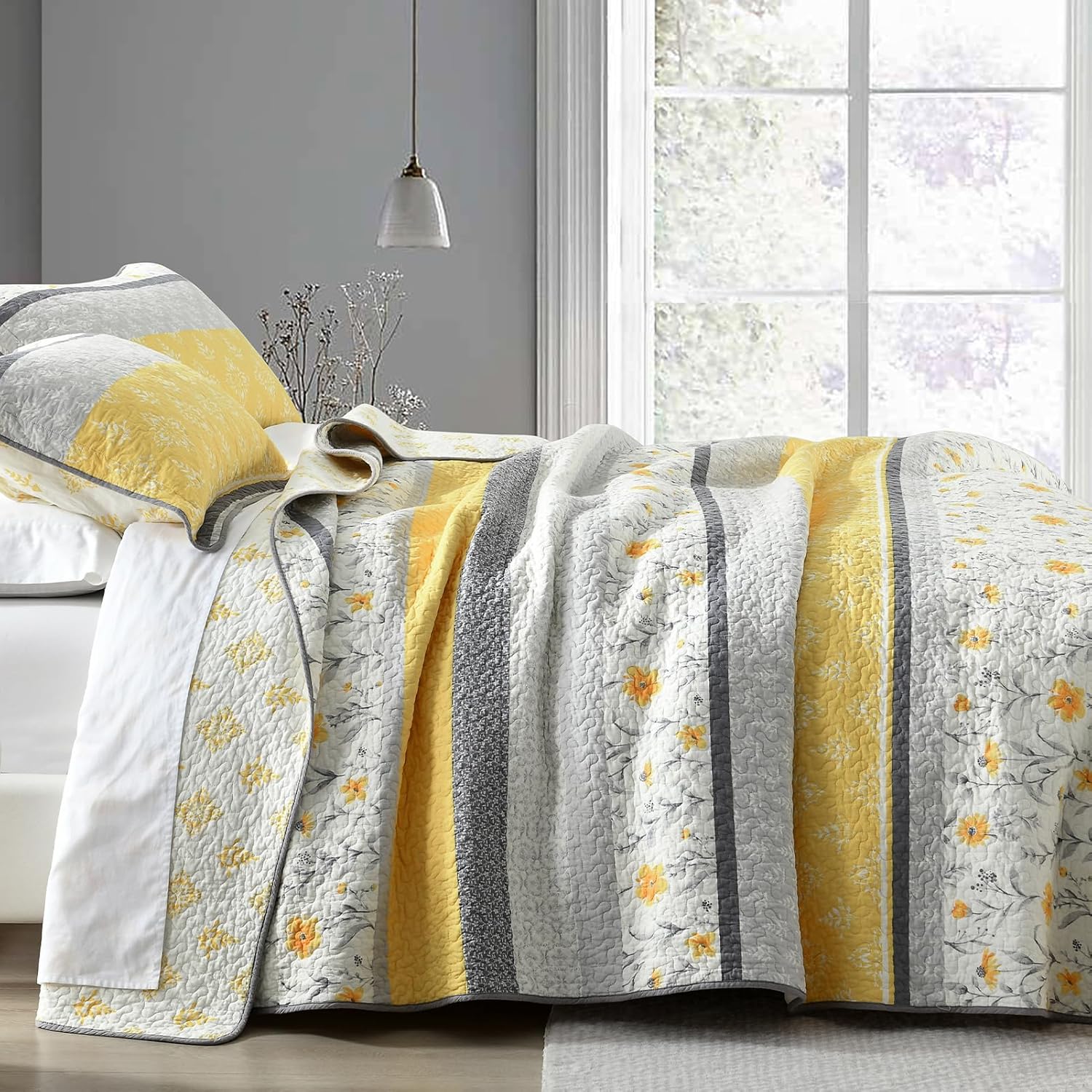 Finlonte Quilt Queen Size Queen Quilt Set, 100 Cotton