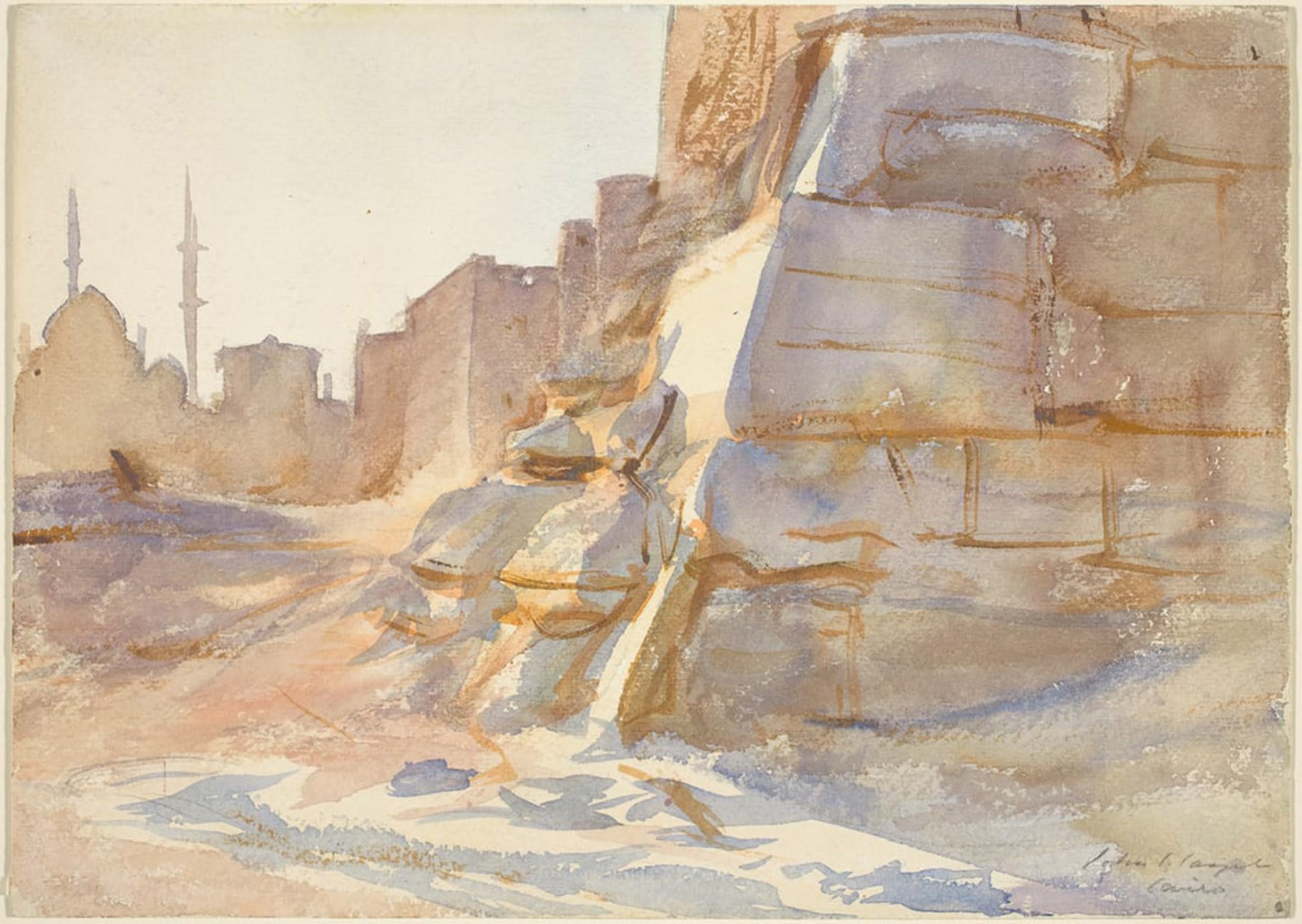 ARTXLXXBN Famous Prints Artwork Pictures Poster Painting Art Cairo by John Singer Sargent Artwork Landscape Pictures for Home Decor 60x90cm