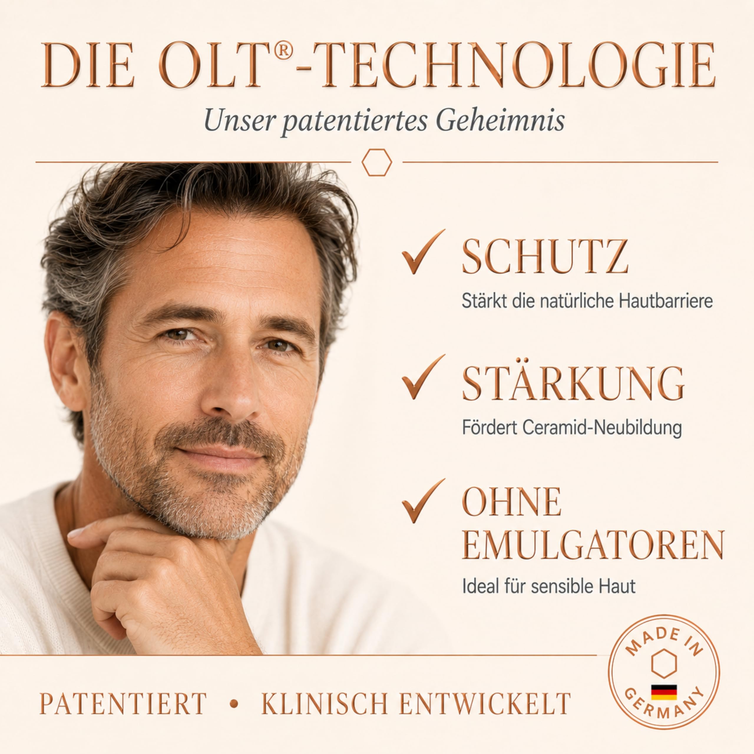 Anti Falten Serum Hochdosiert mit 4-fach Hyaluronsäure Matrixyl 3000 & OLT® - Anti-Aging Hyaluron Gesichtsserum gegen Tiefenfalten - Reife Haut Frauen Männer 30ml Made in Germany