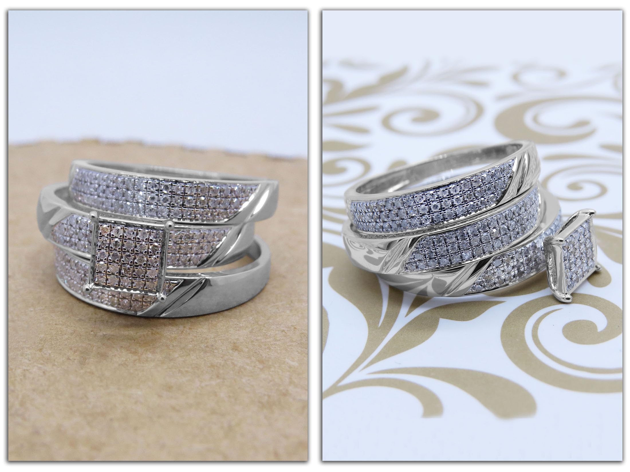 Dazzlingrock Collection Anillo de compromiso de diamantes blancos redondos (unisex) para hombre y mujer (0,65 quilates, color I-J, claridad I2-I3) en plata de ley 925, W-9 & M-10, Plata de ley