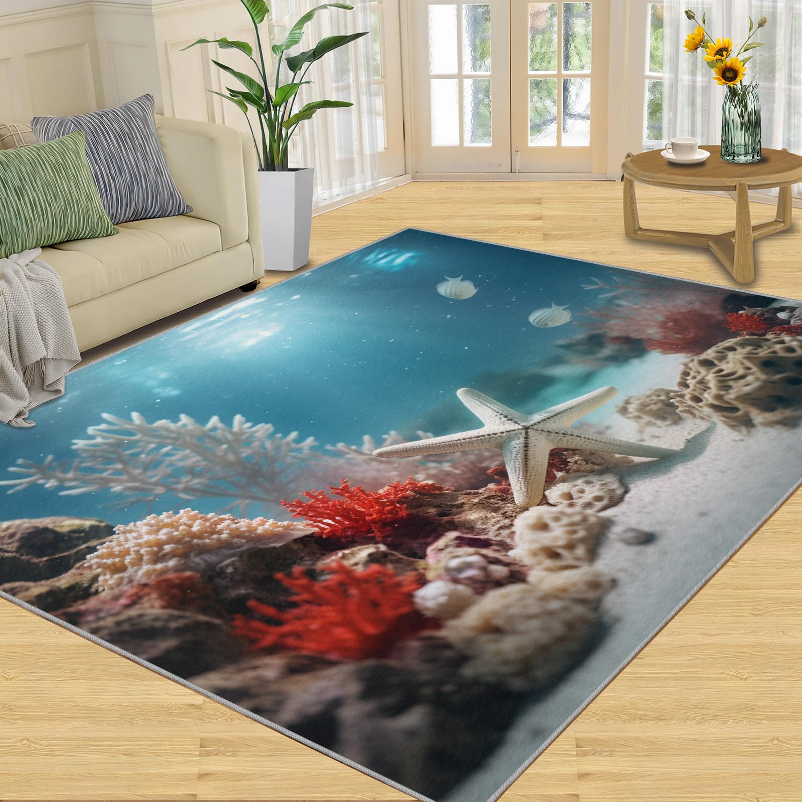 Amazon.com: Underwater Ocean Area Rugs for Bedroom 5x7 Rug, Coral