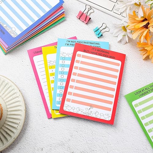Miniatura 4 de Yeaqee 12 blocs de notas divertidos para compañeros de trabajo, divertidos bloc de notas sarcásticos, bloc de notas divertido para lista de tareas,