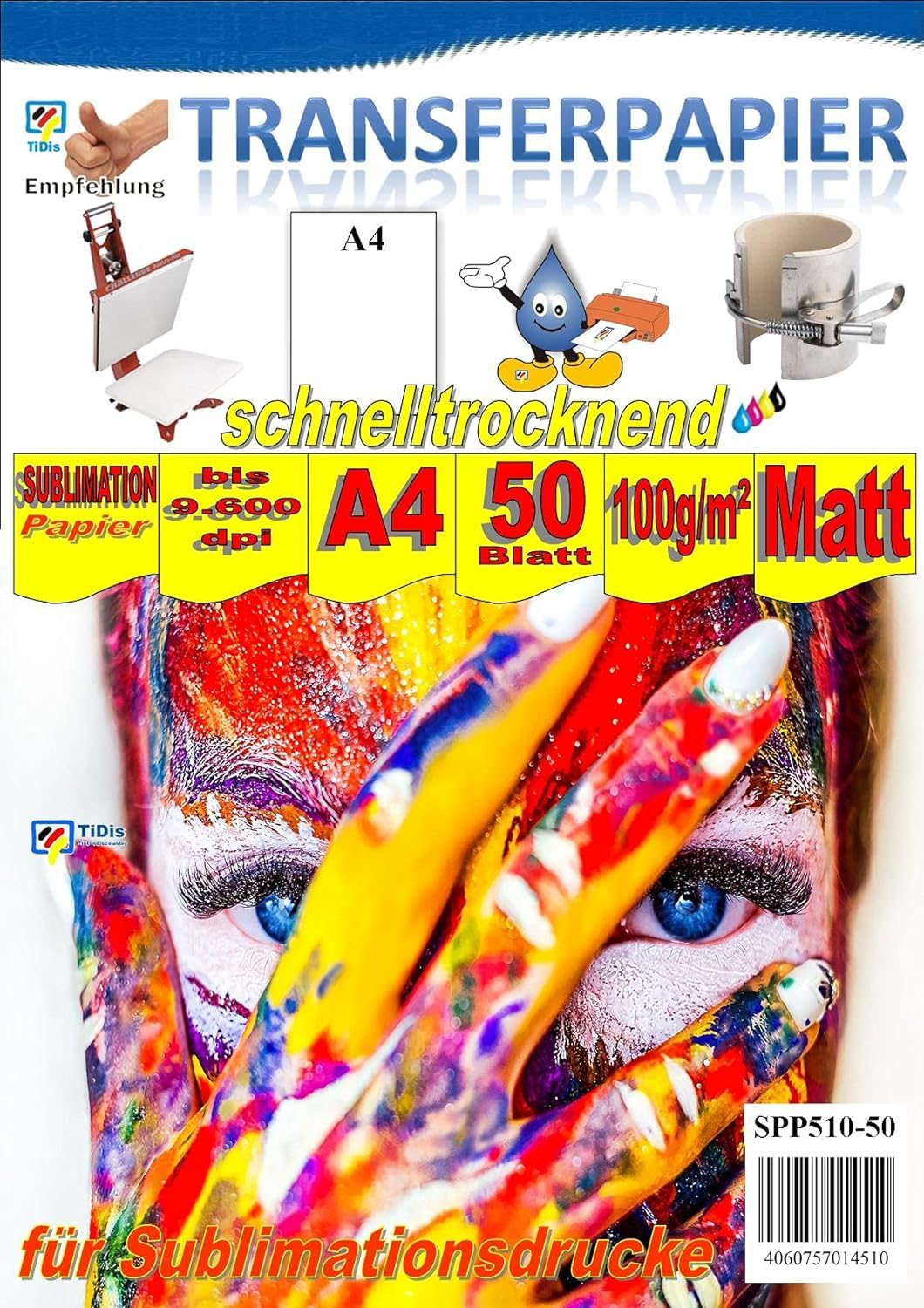 Sublimationsstarterpaket für Tankdrucker ET-2715 - GIC Sublimationstinte, GIC Sublimationspapier + ICC Profil