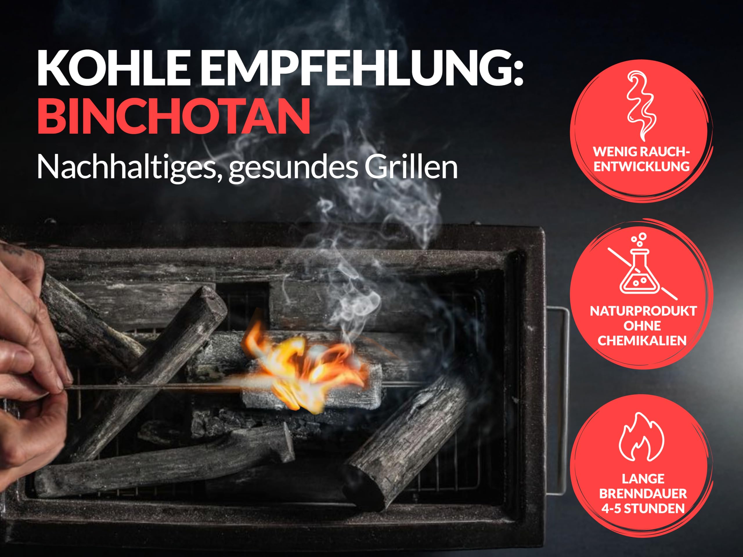 Konro Grill – traditioneller japanischer Holzkohlegrill aus natürlichem Diatomit Sedimentgestein – ideal für Yakitori & Yakiniku – kompakter Tischgrill – handgefertigt in Japan - Mittel (54x23x20cm)