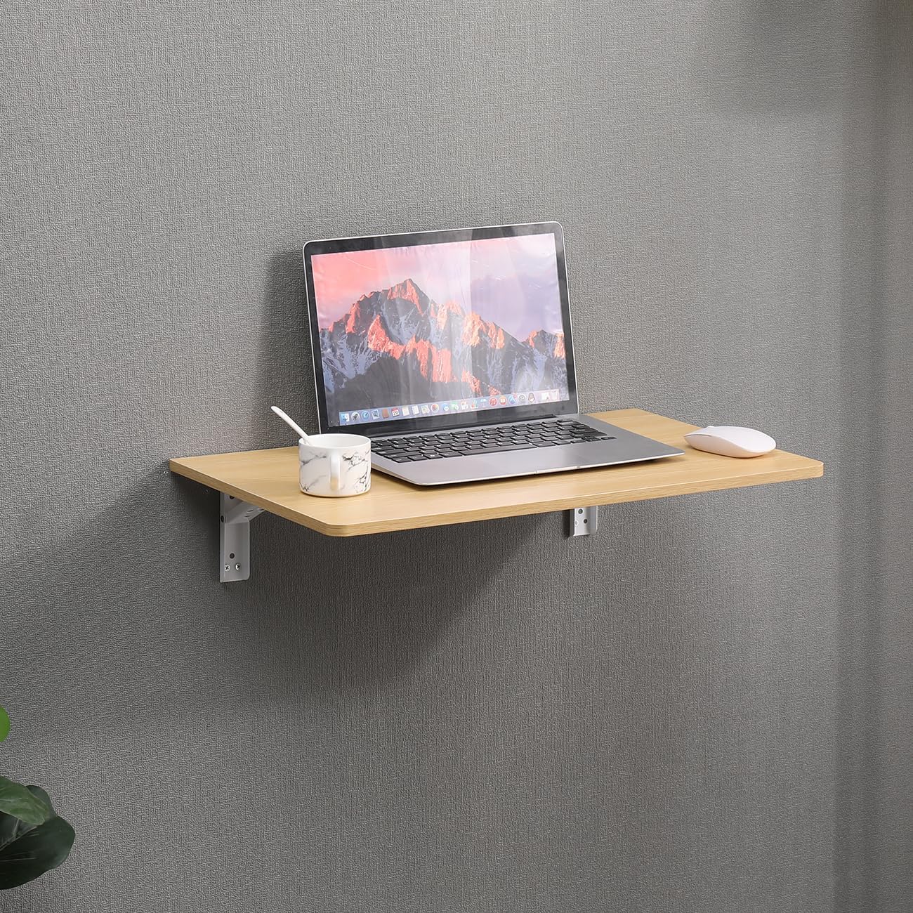 Pantanal Wall Mounted Floating Table DropLeaf Folding Laptop Desk