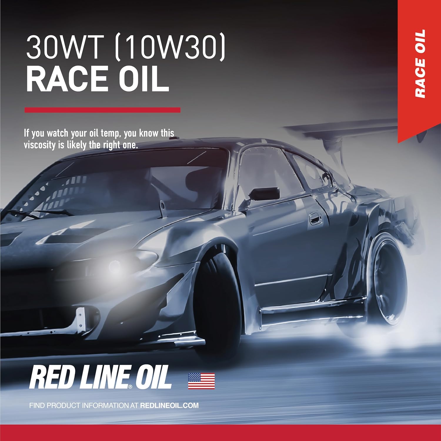 Red Line 10304 30WT Synthetic Race Motor Oil (10W30) - 1 Quart (12 Pack)