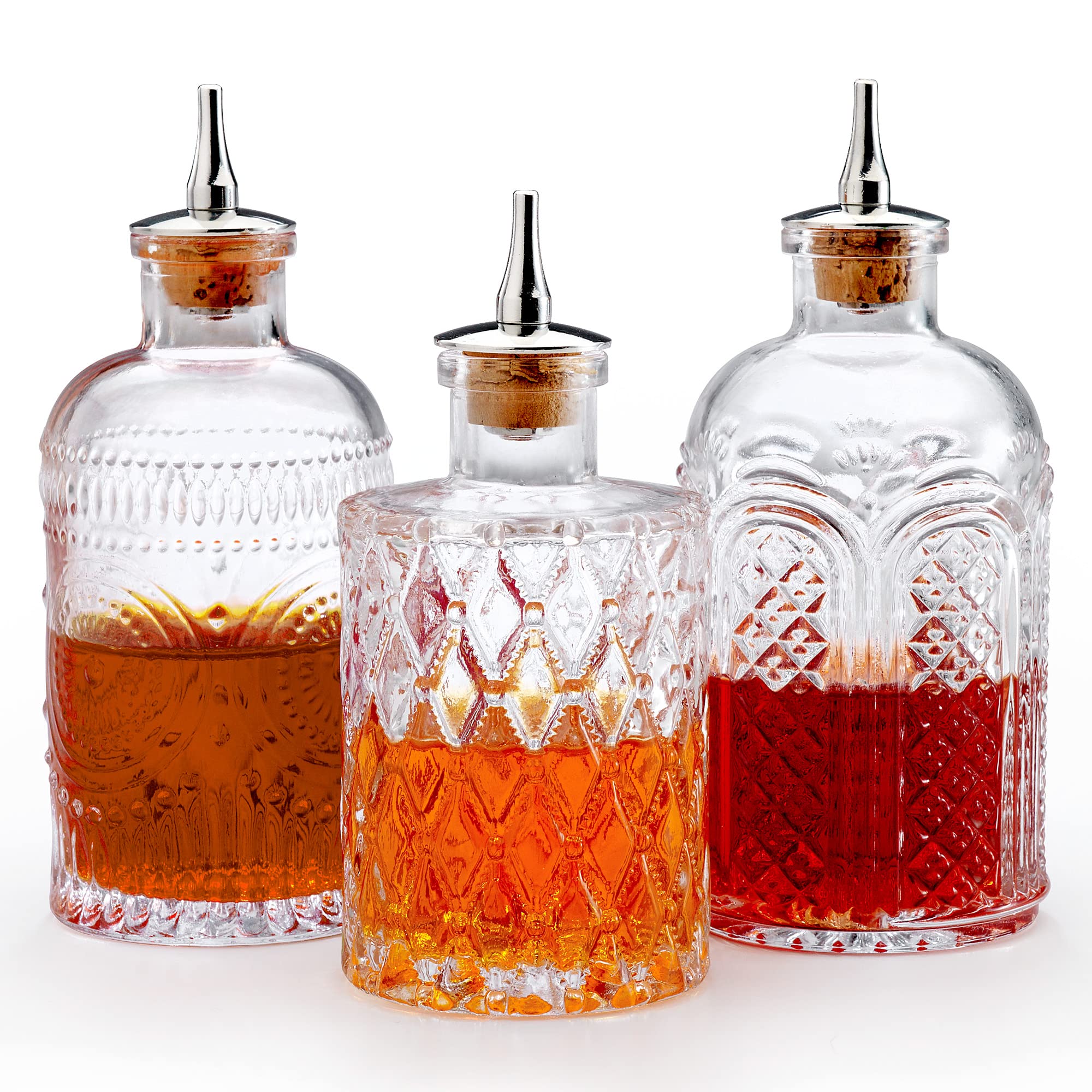 Barfly Bitters Bottle 3er-Set - M37186/M37187/M37188, Glas, 200 ml, 3 Stück