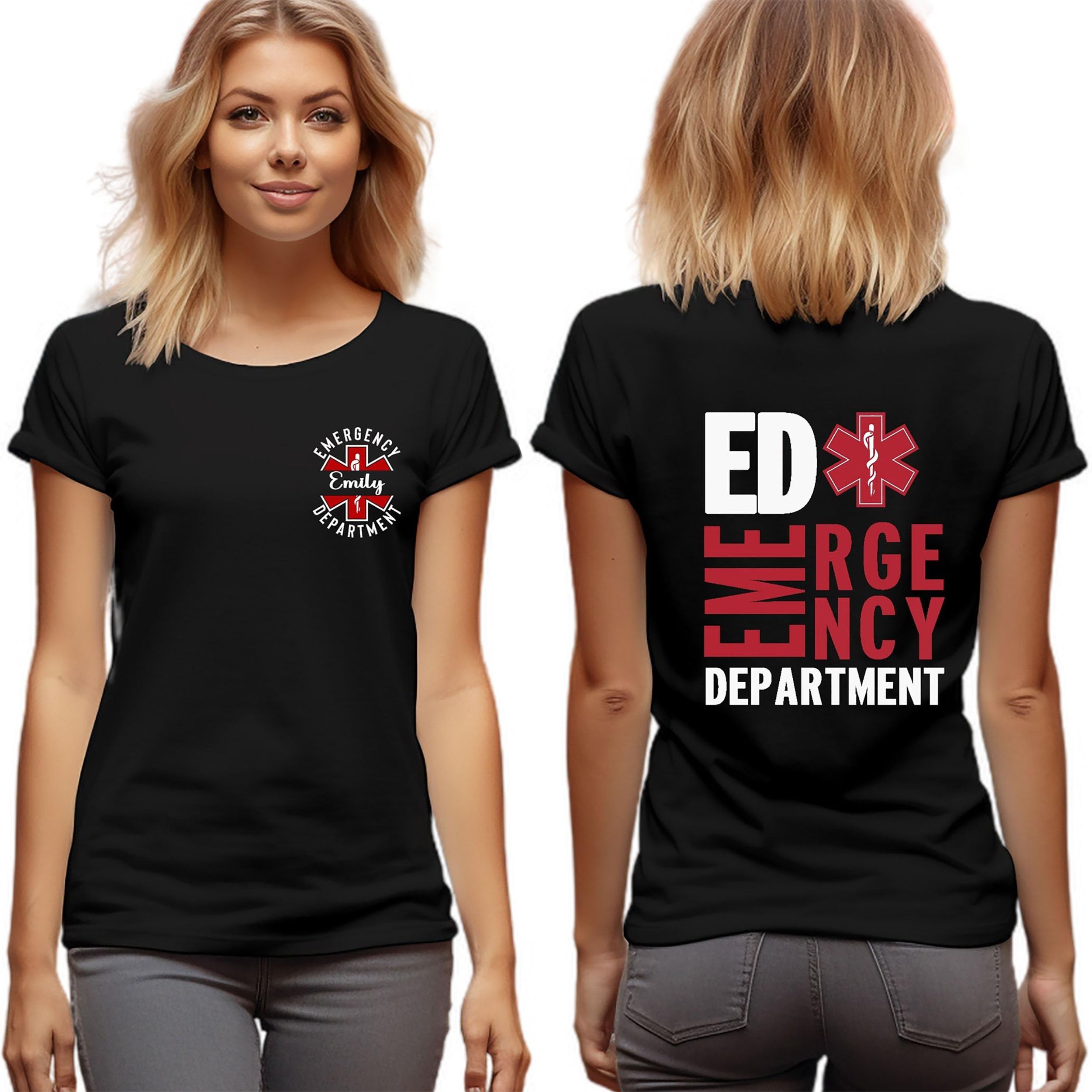 Generic Custom Emergency Department Shirt, Emergency T-Shirt, ER Department Gift, Personalized ED Nurse, Emergency Room Tech Gift, ER Nurse Tee Multi,
