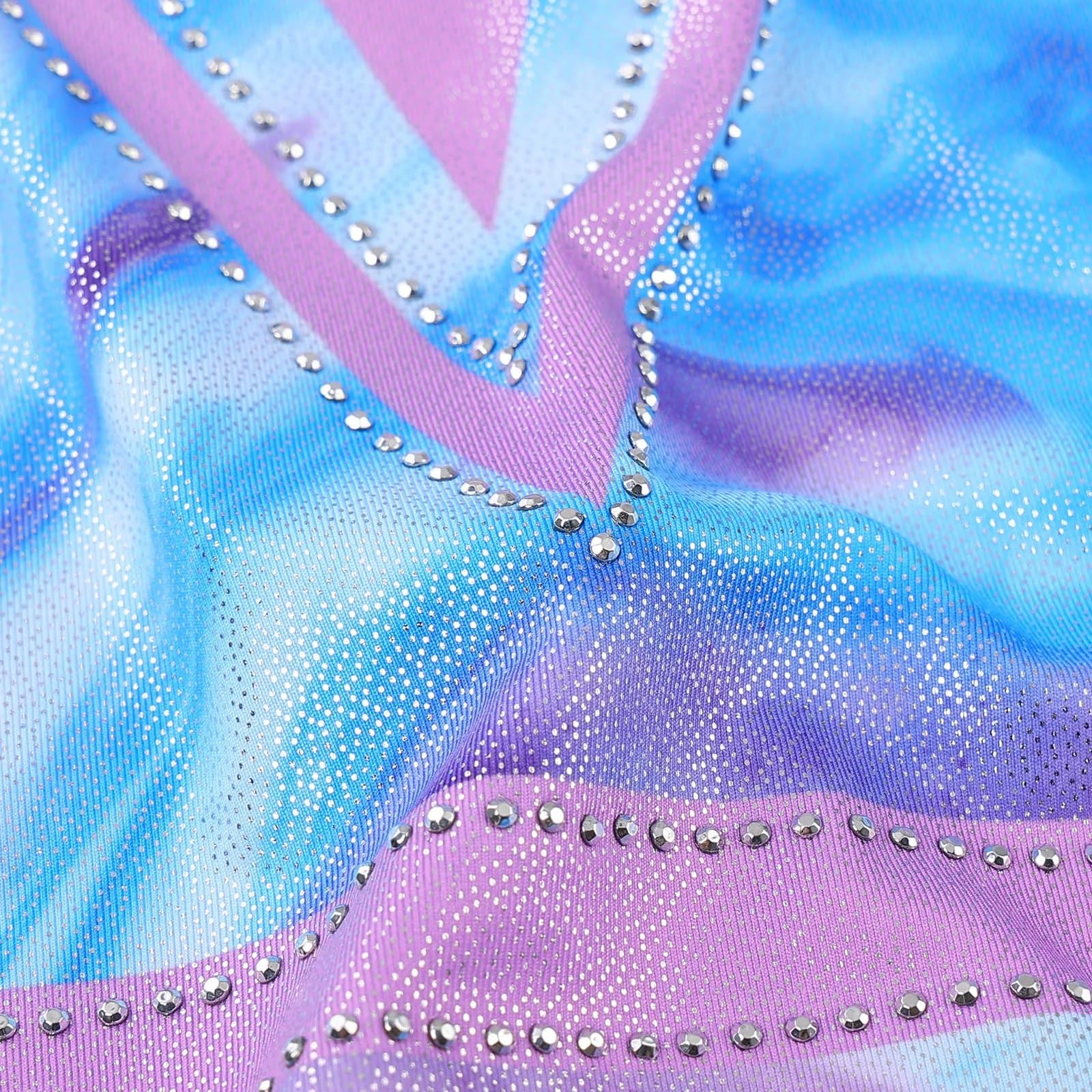 Maillot Gimnasia Ritmica Leotardo de Gimnasia sin Mangas con Diadema Ropa de Baile de Ballet Profesional con Pantalones Ropa de práctica de Bailarina
