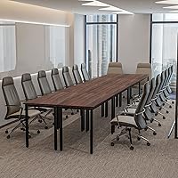 Vista 9 de Bonzy Home Mesas de conferencia, escritorio para computadora de oficina de 8 pies para sala de reuniones, estudio, escritura, mesa de podcast