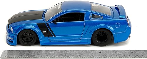 Miniatura 7 de Jada Big Time Muscle 124 2006 Ford Mustang GT - Auto fundido a presión (azul caramelo)