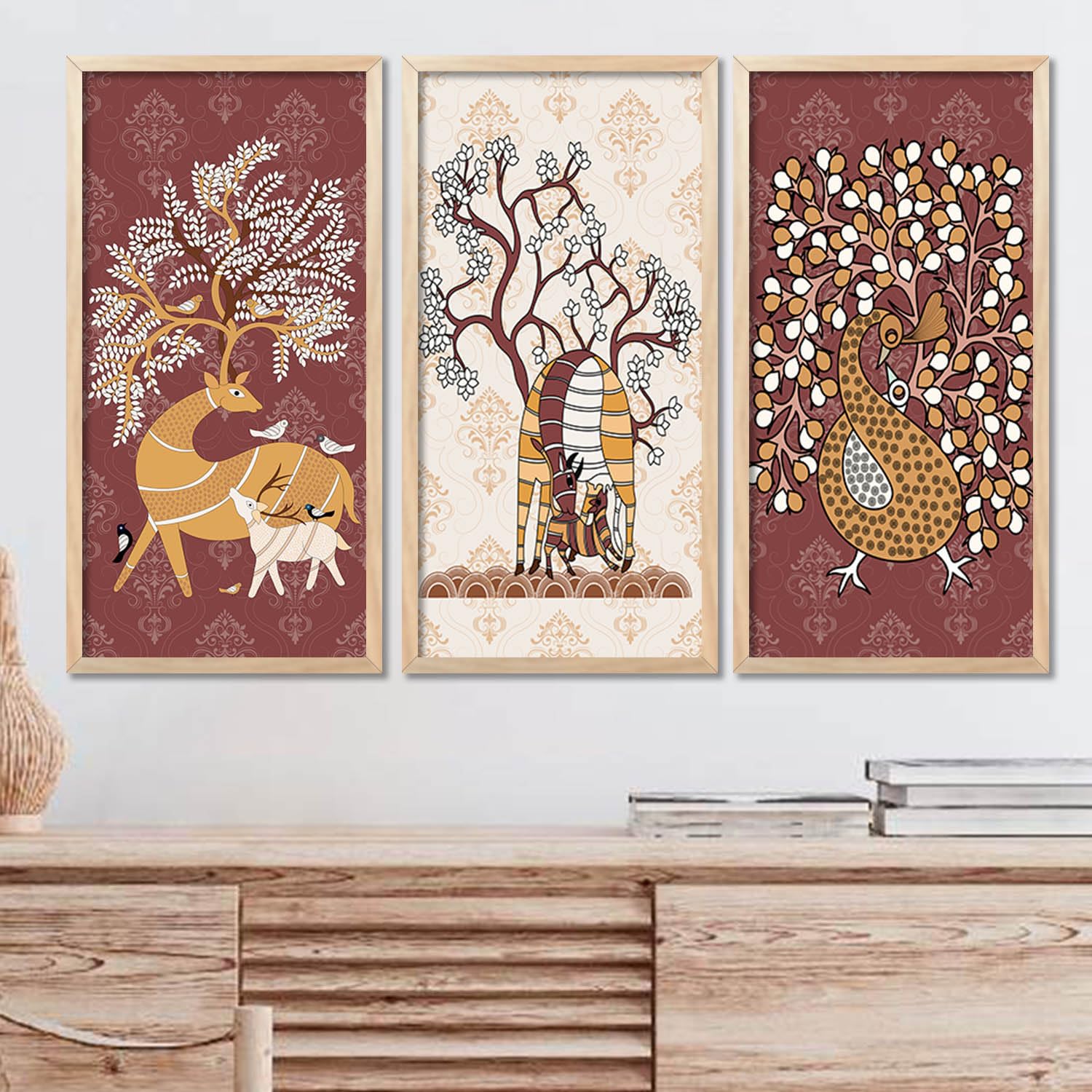 See full amazon price history chart for walllane Gond Wall Art Painting for wall Decoration Frames |Traditional Indian Art Pichwai Wall Décor Paintings | Traditional Indian Art Pichwai Wall Décor Paintings Set of 3 (10X19 INCH, F) walllane Gond Wall Art Painting for wall Decoration Frames |Traditional Indian Art Pichwai Wall Décor Paintings | Traditional Indian Art Pichwai Wall Décor Paintings Set of 3 (10X19 INCH, F) (B0D47JKWNR) Amazon Price History, Amazon Price Tracker