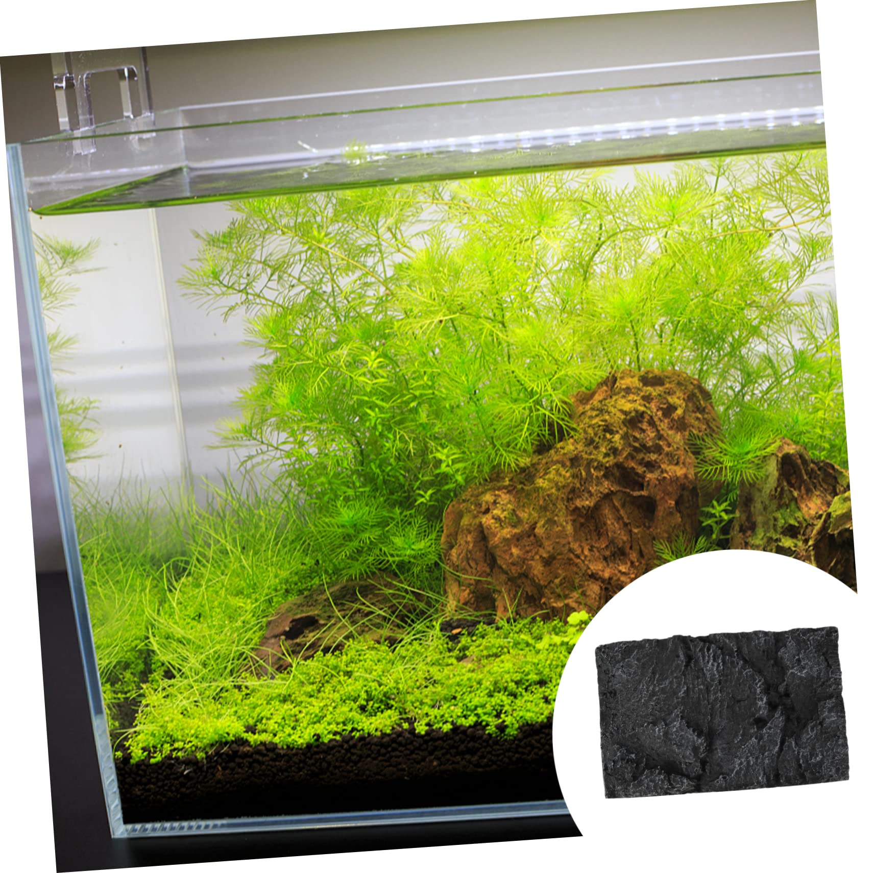 BESPORTBLE Tablero de Fondo para Acuario Piedra Natural bajoplatos Tablero de Fondo 3D de Moda decoración Animal Tablero de Fondo de pecera Placa de Fondo para pecera Tridimensional Decorar