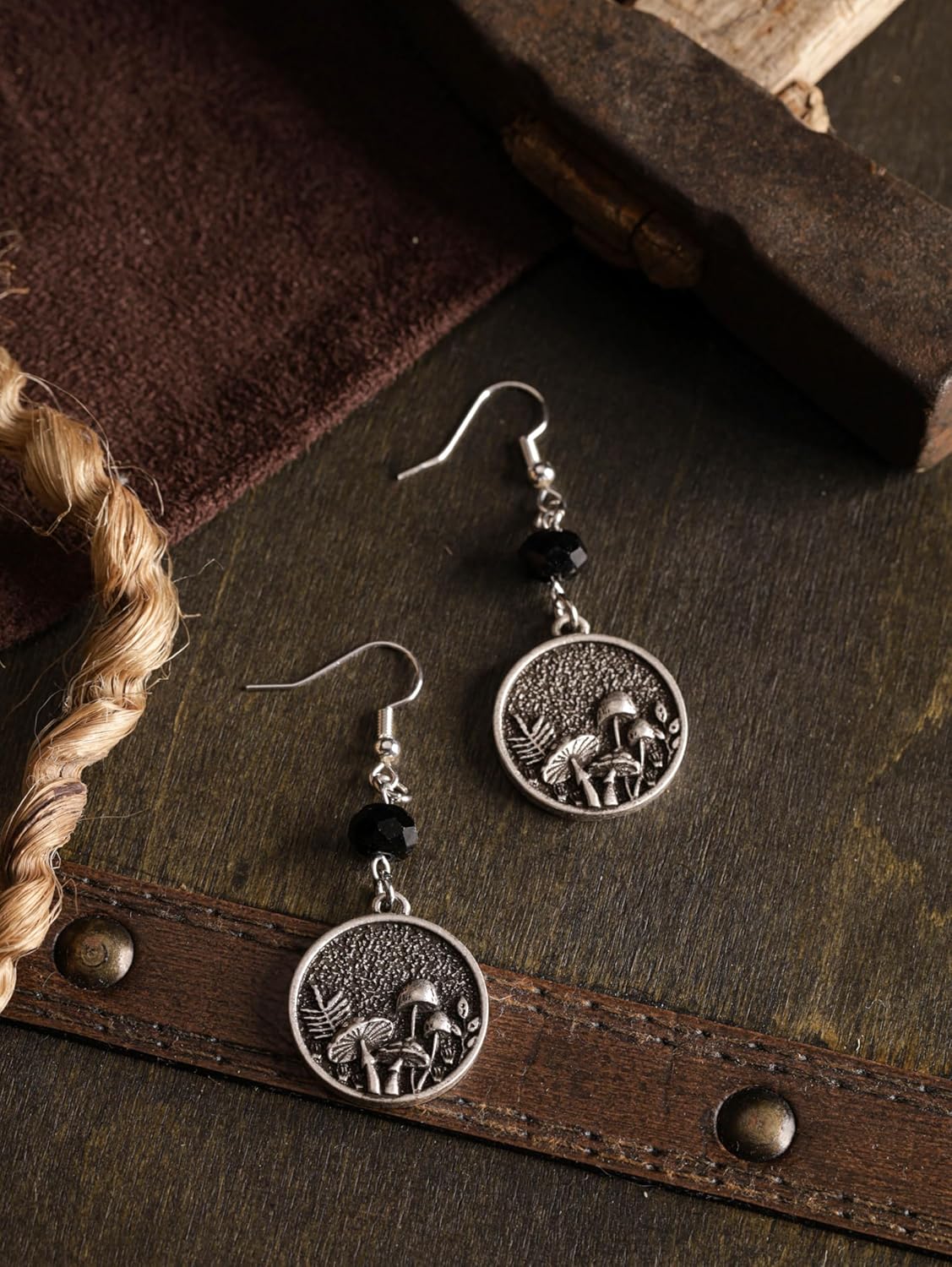 HAQUIL Vintage Nature Mushroom Dangle Drop Earrings, Mushroom Jewelry Gift for Women - Image 2