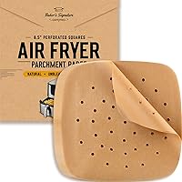 Vista 8 de Papel vaporizador de 9 pulgadas, forros redondos de papel pergamino para freidora de aire, 220 forros de vapor de bambú sin blanquear, fácil