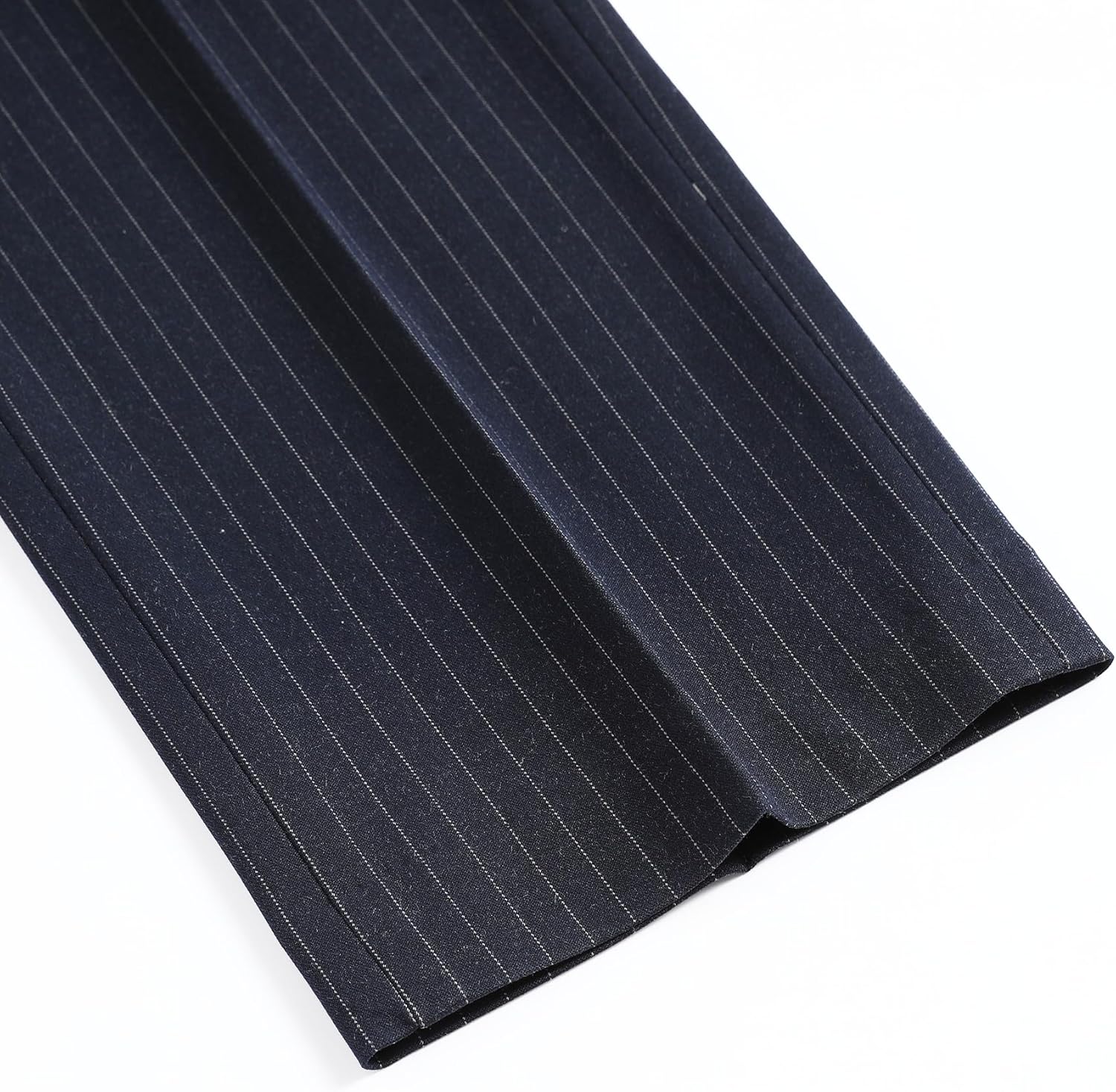 Cloudstyle Men's Vertical Stripe Dress Pants Solid Straight Leg Business Formal Trousers - Image 7