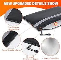 Vista 6 de Andyer Bolsa de documentos ignífuga con bolsa de dinero, paquete de 2 unidades de 13.4 x 10 pulgadas y 11 x 6 pulgadas, bolsa impermeable ignífuga