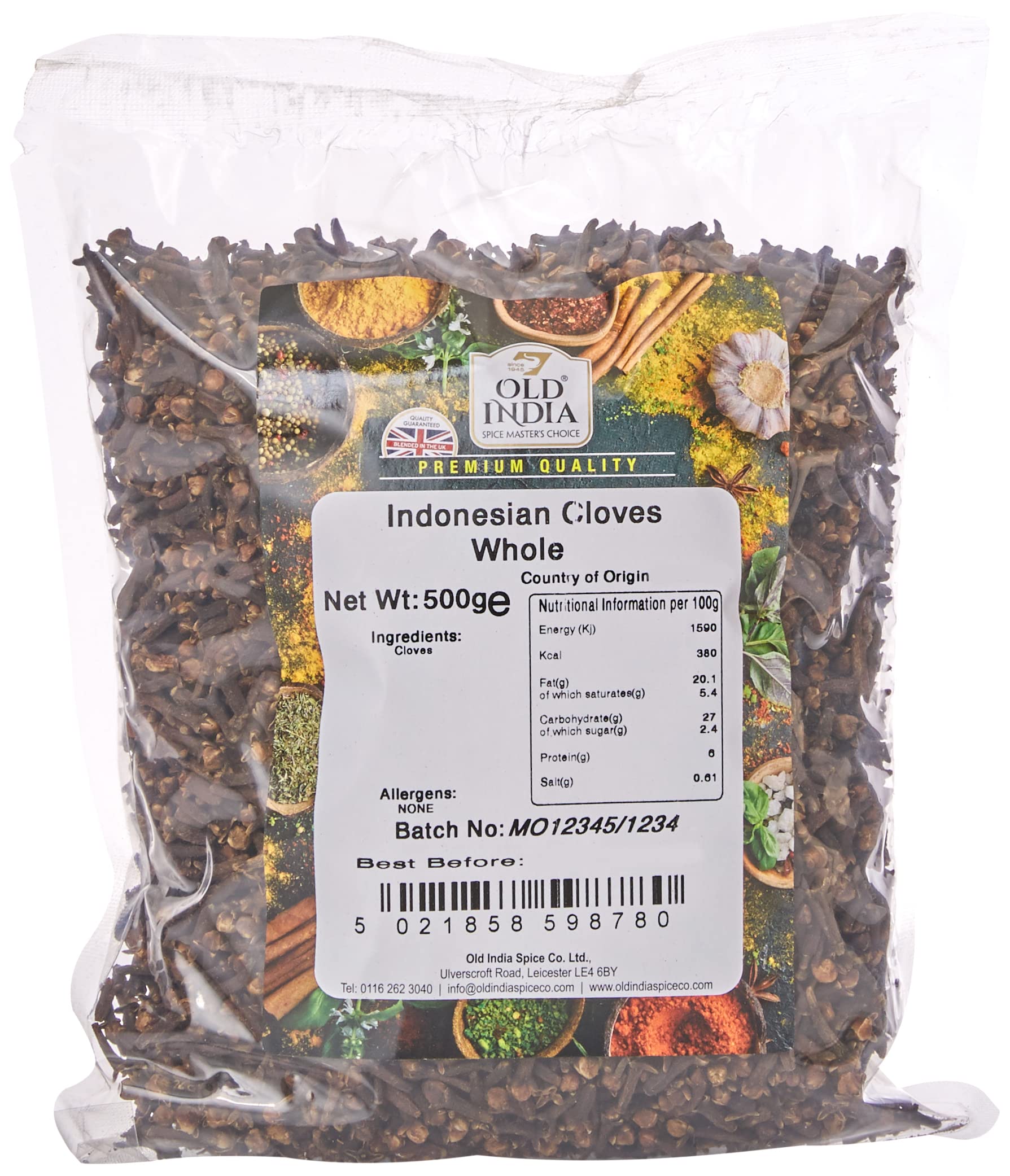 Old India Indonesian Cloves Whole 500g