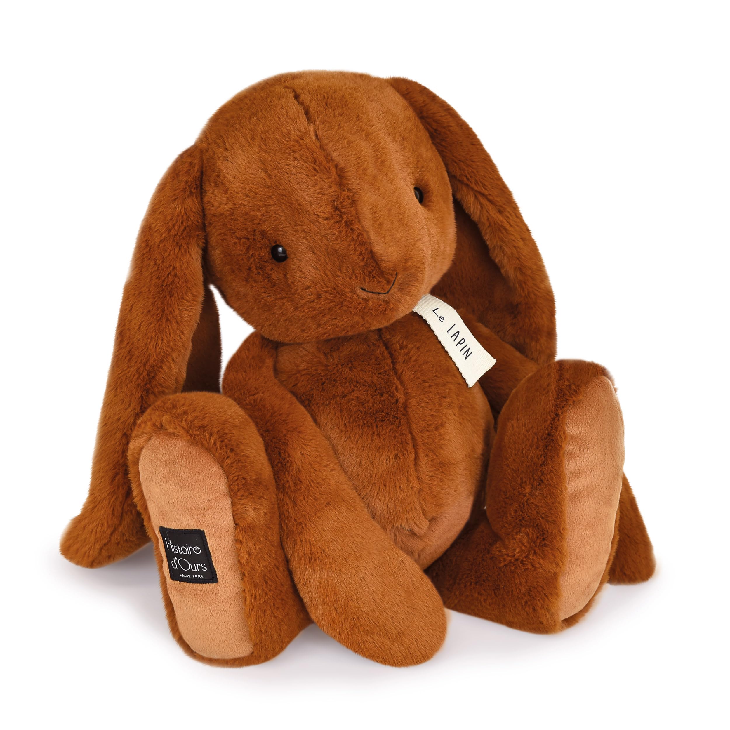 HISTOIRE D'OURS - Grande peluche coniglio - Collezione The LAPIN - Colore Capuccino - Compagno Dolcezza e Coccole Infiniti - 50 cm - Idea regalo indimenticabile per bambini piccoli e grandi - HO3247
