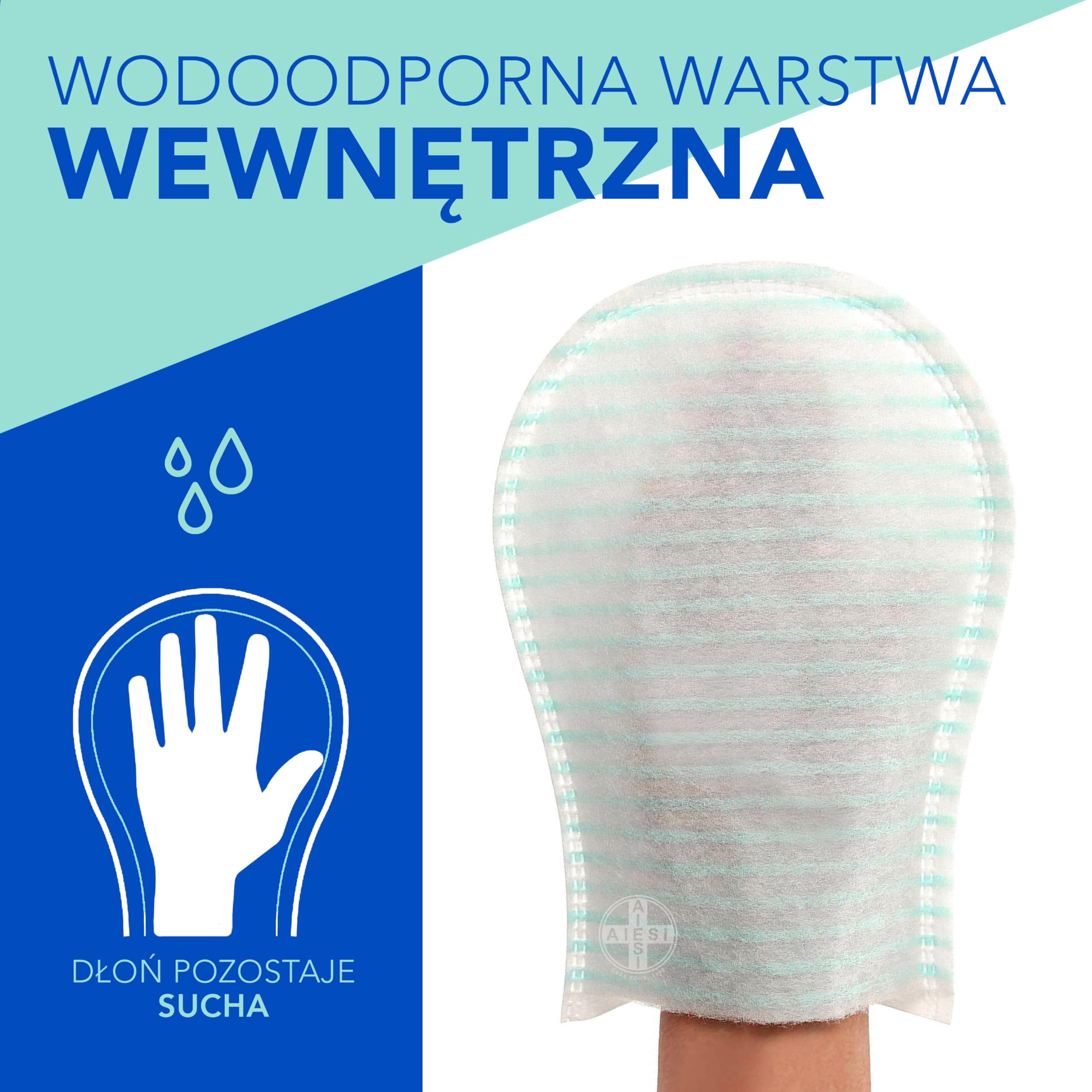 Aiesi® Jednorazowe rękawiczki do mycia, wysokiej jakości, wodoodporne, z miękką gąbką (opakowanie zawiera 100 sztuk), delikatnie pachnące, bez spłukiwania
