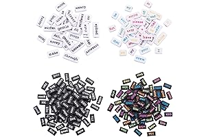 Rectangle Acrylic Beads with Inspiration Word Phrase