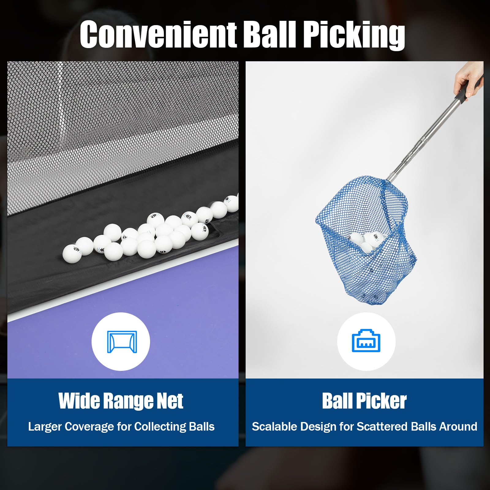 Professal Ping Pong Roboter mit 100 Bällen & Netz, automatische Tischtennisballmaschine, 36W, 10 einstellbare Geschwindigkeit M, 4-39.6 m/s für Home & Gym Training (UK)